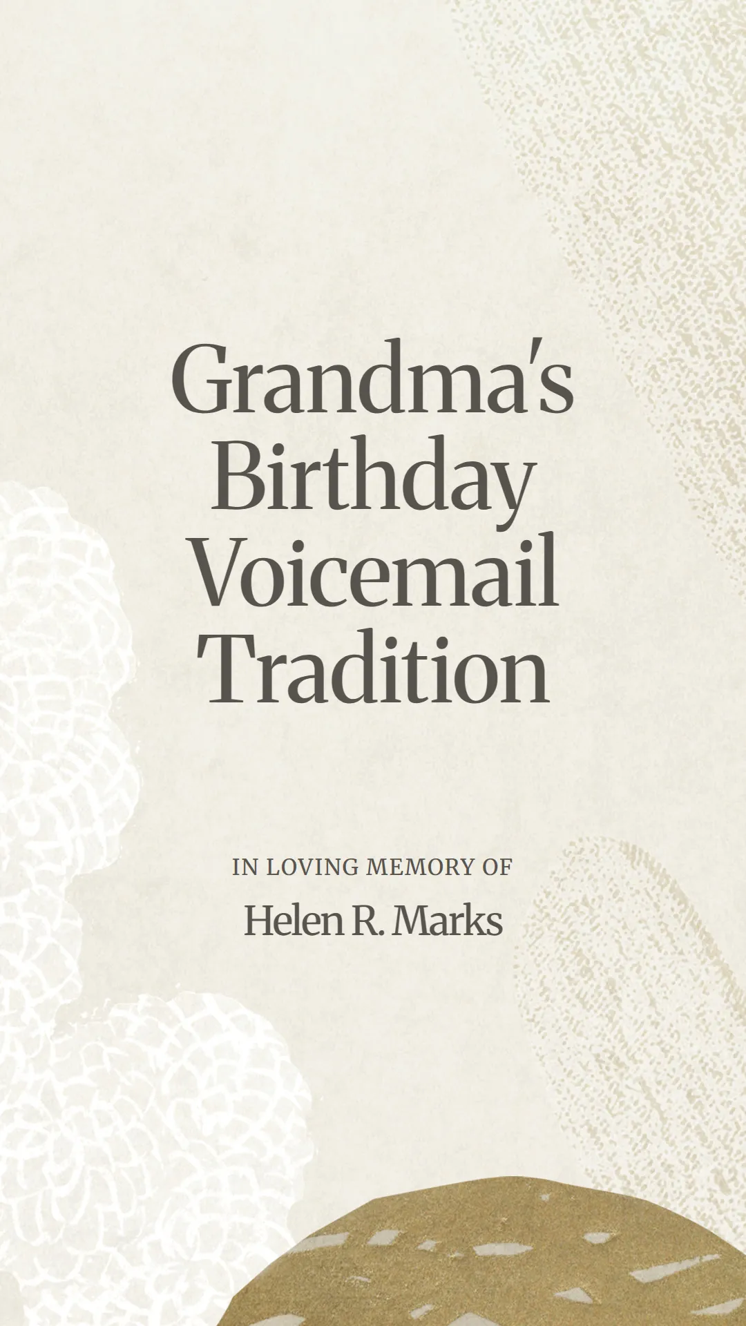 Grandma's Birthday Voicemail Tradition