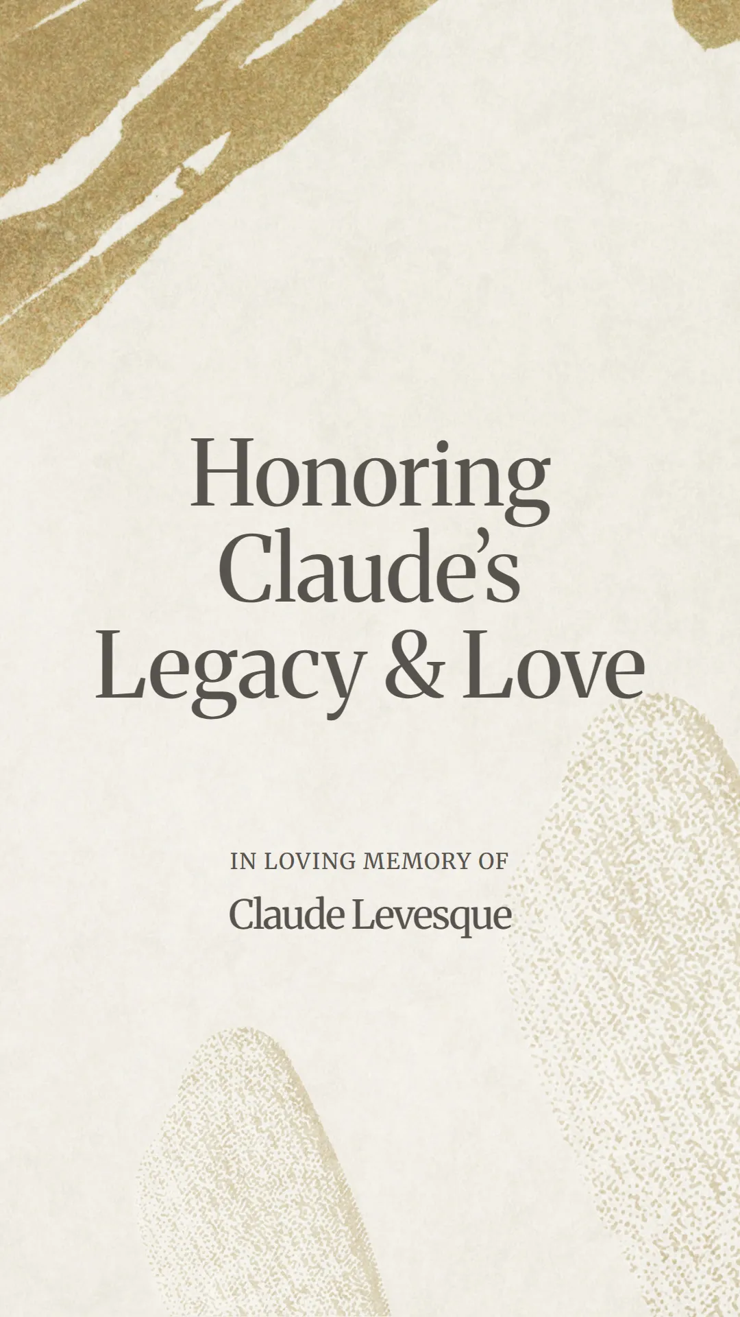 Honoring Claude’s Legacy and Love