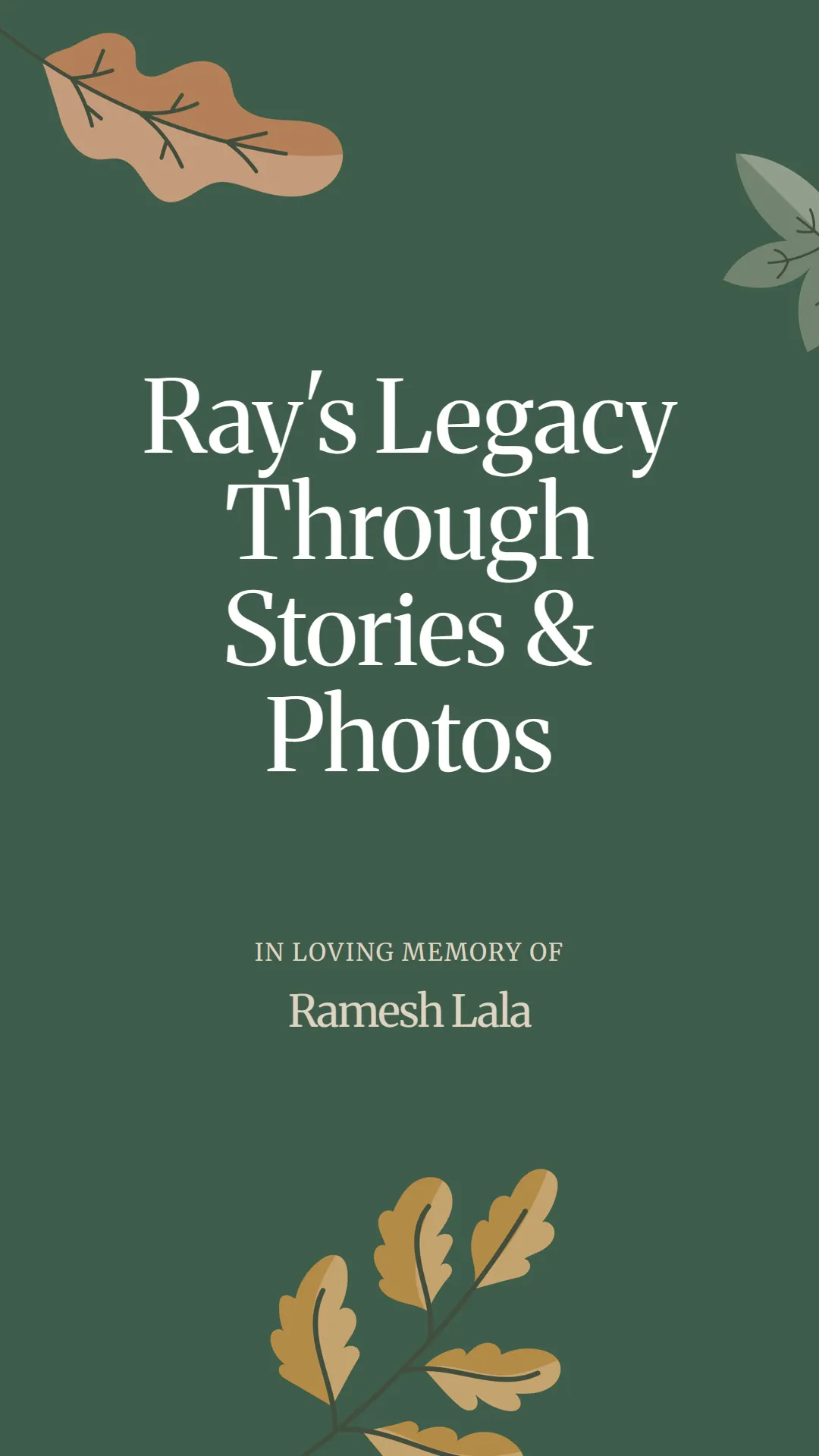 Ray's Legacy Through Stories and Photos