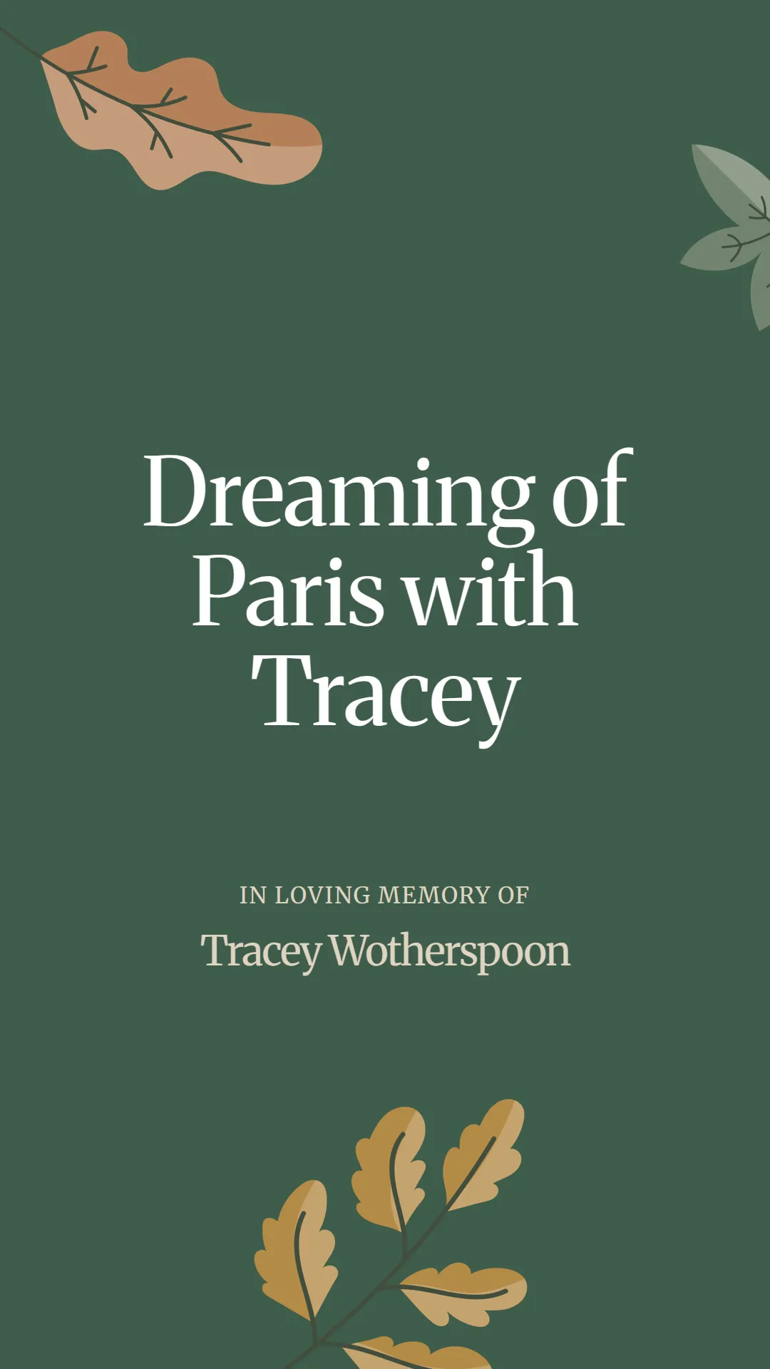 Dreaming of Paris with Tracey