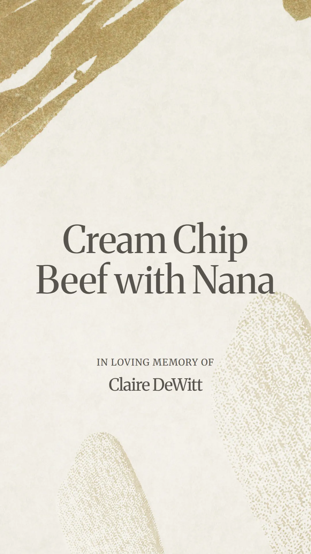 Cream Chip Beef with Nana
