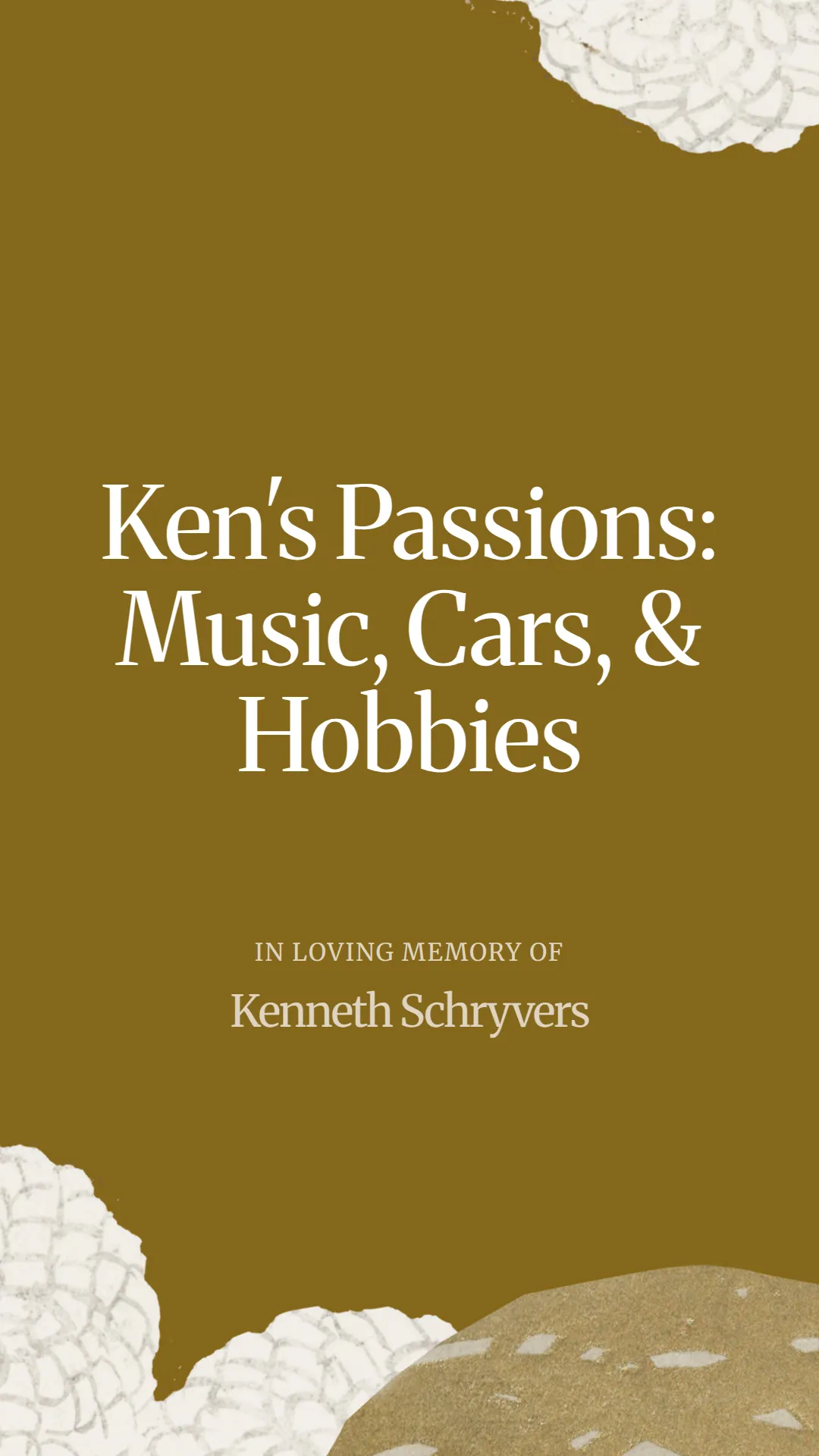 Ken's Passions: Music, Cars, and Hobbies