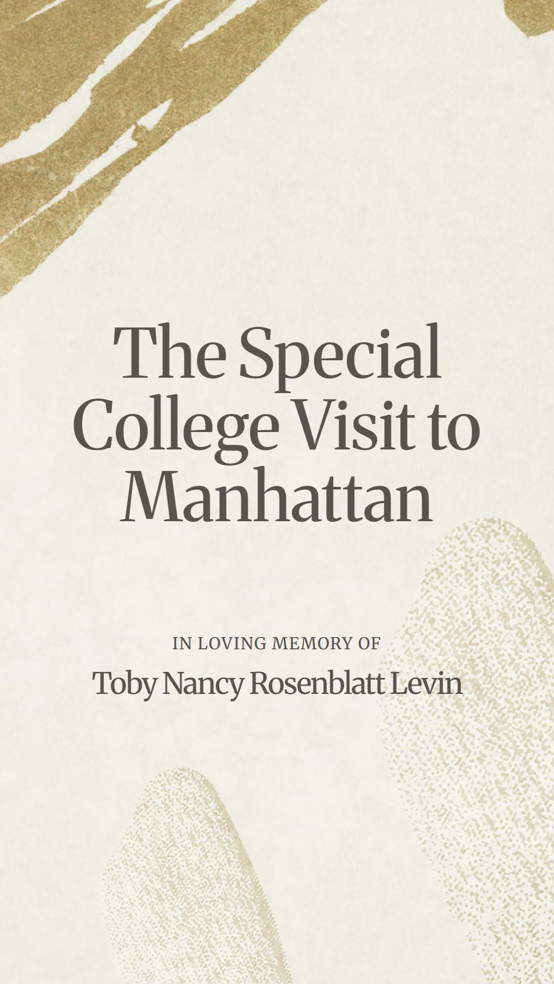 The Special College Visit to Manhattan