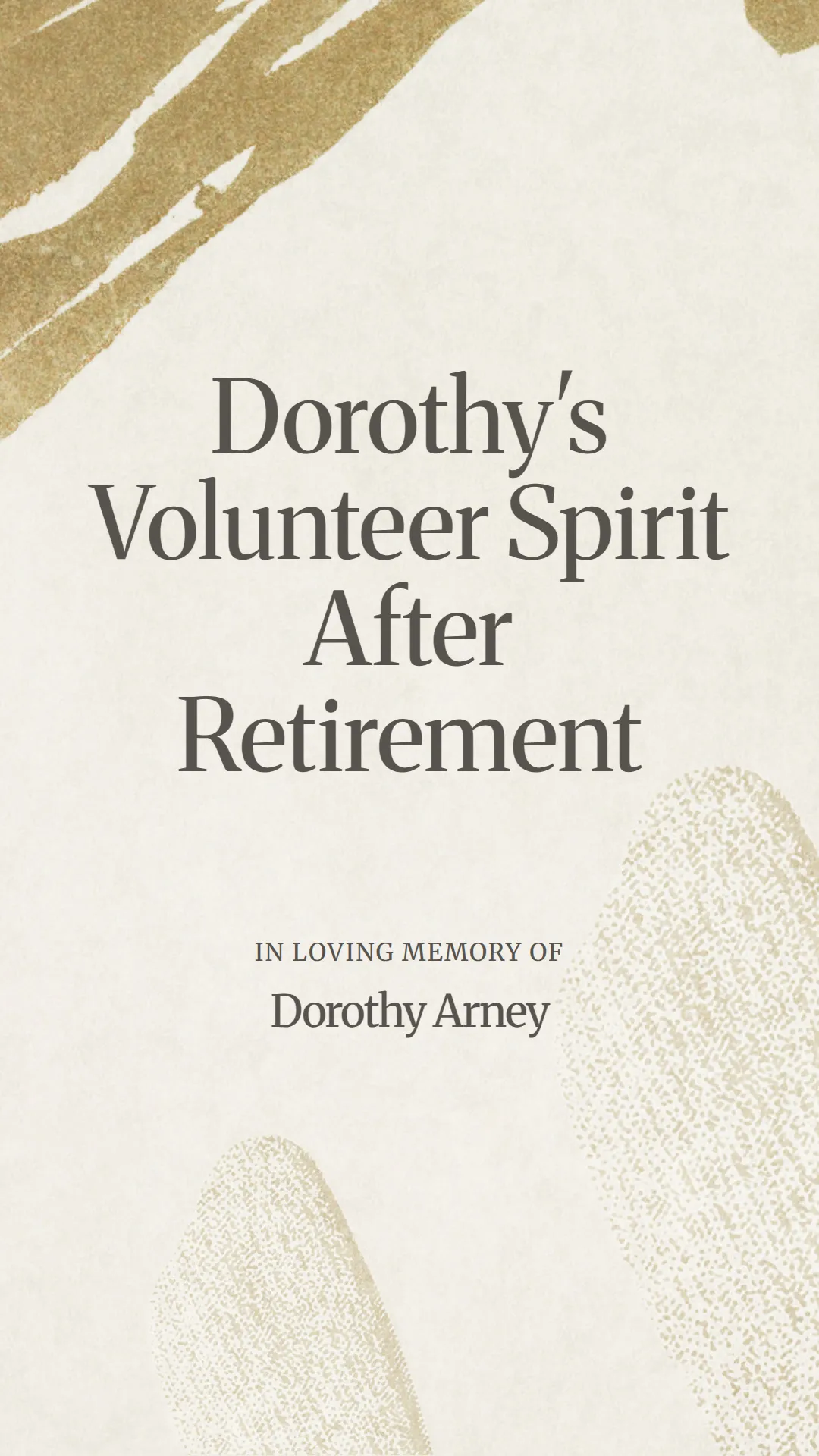 Dorothy's Volunteer Spirit After Retirement