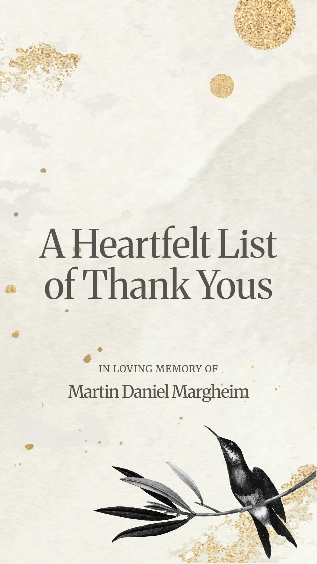 A Heartfelt List of Thank Yous