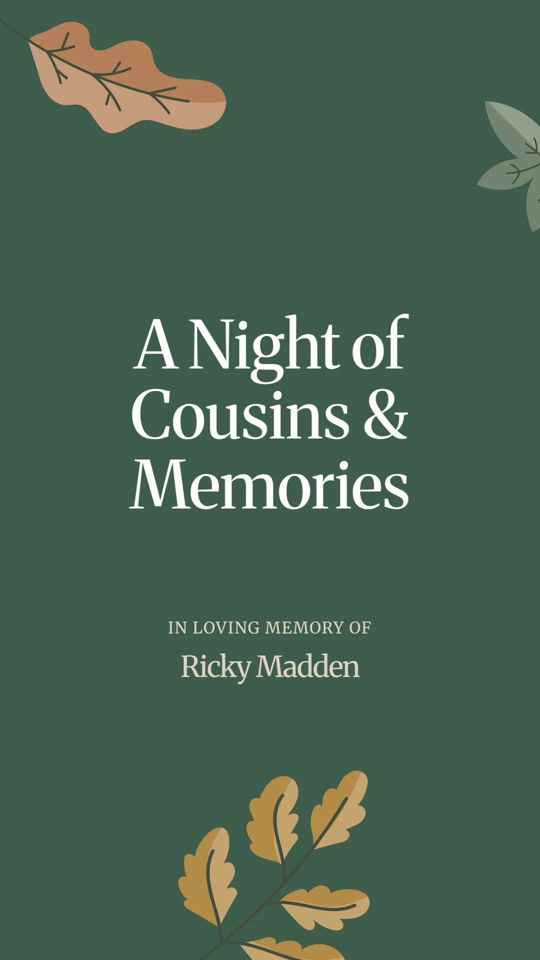 A Night of Cousins and Memories