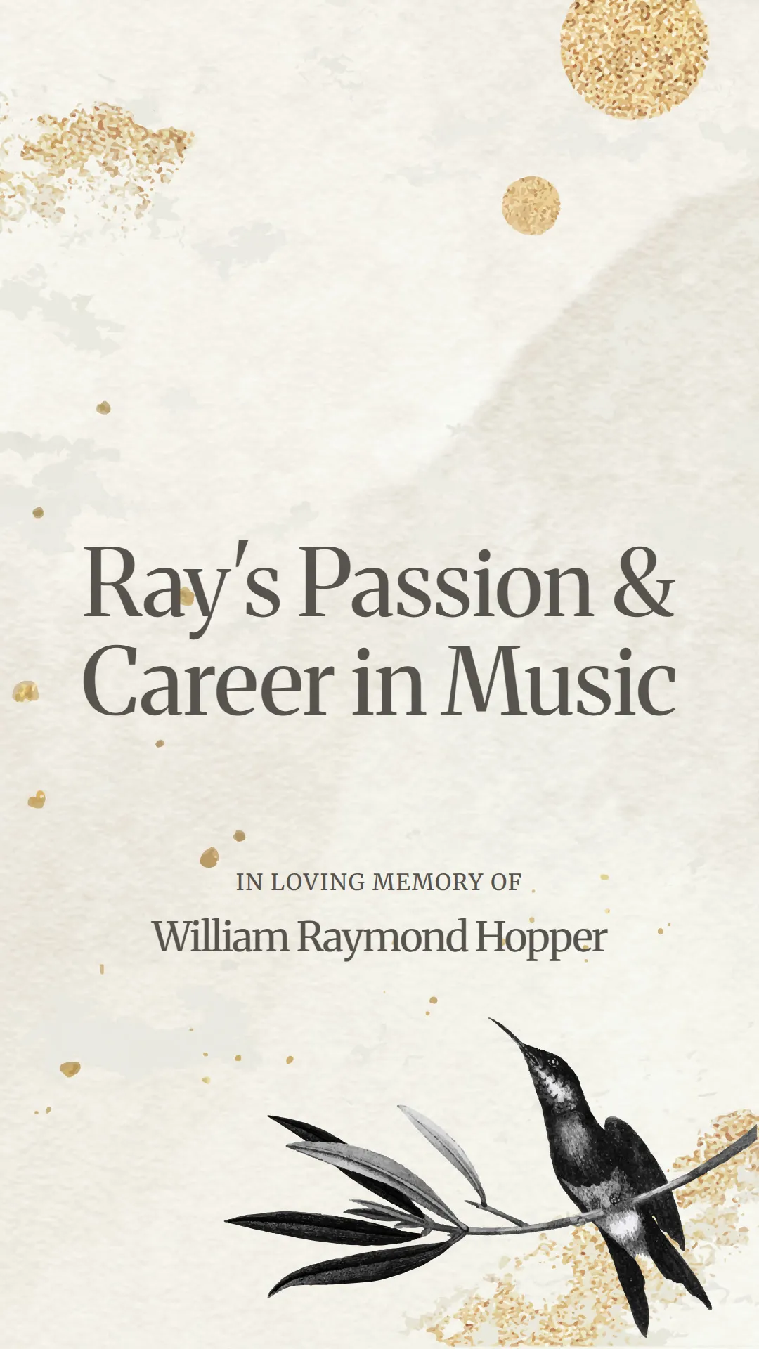 Ray's Passion and Career in Music