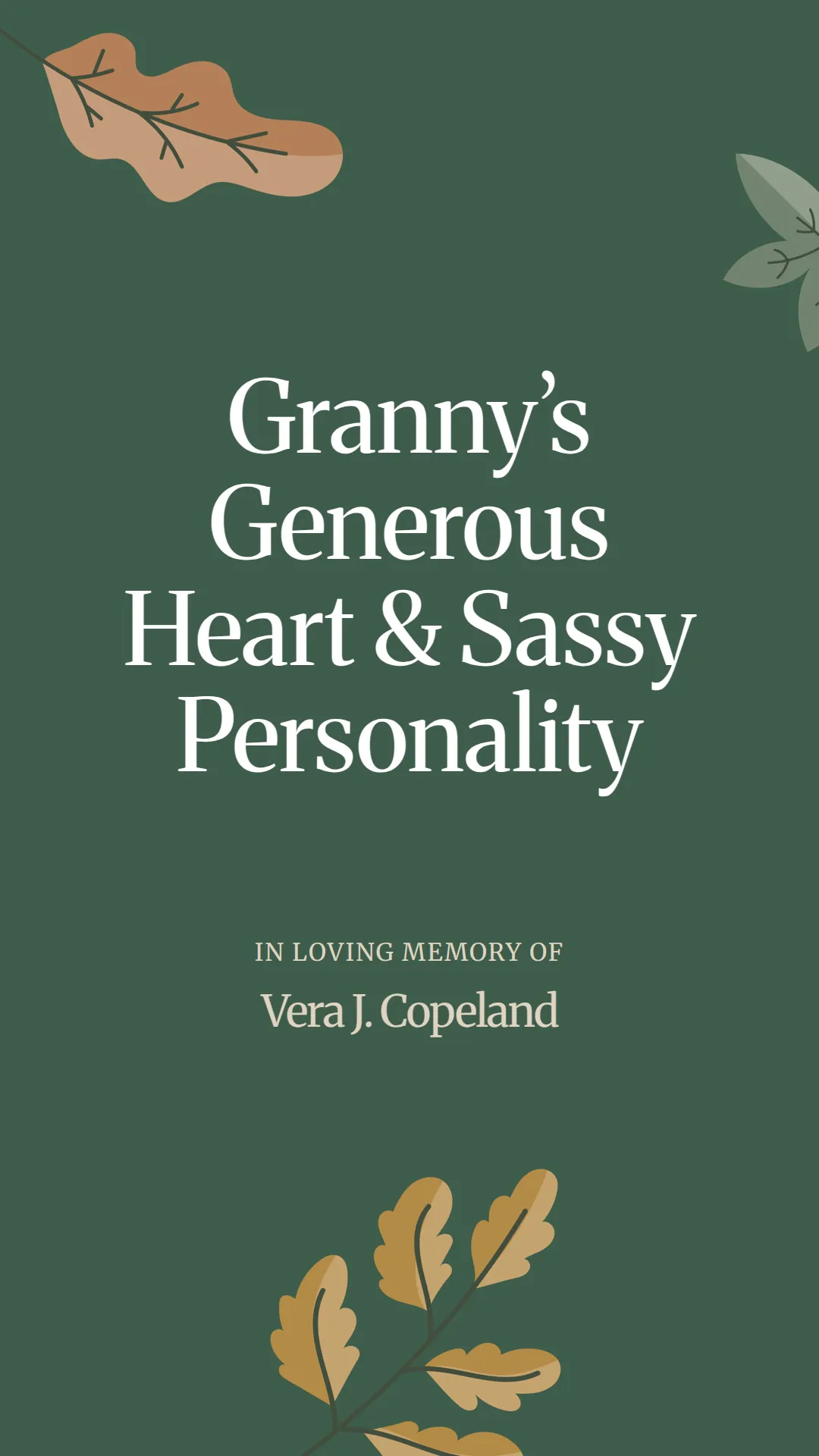 Granny’s Generous Heart and Sassy Personality