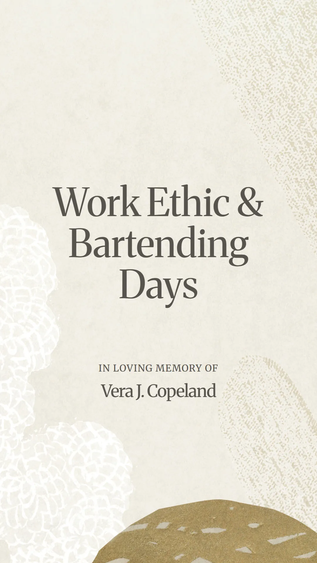 Work Ethic and Bartending Days