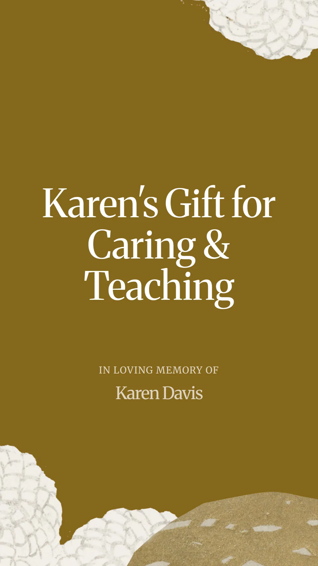 Karen's Gift for Caring and Teaching