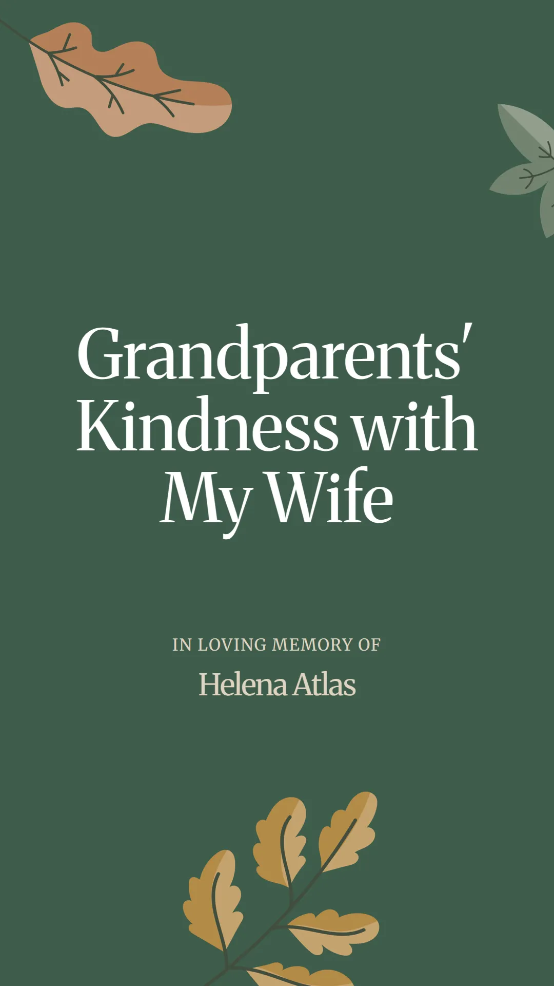 Grandparents' Kindness with My Wife