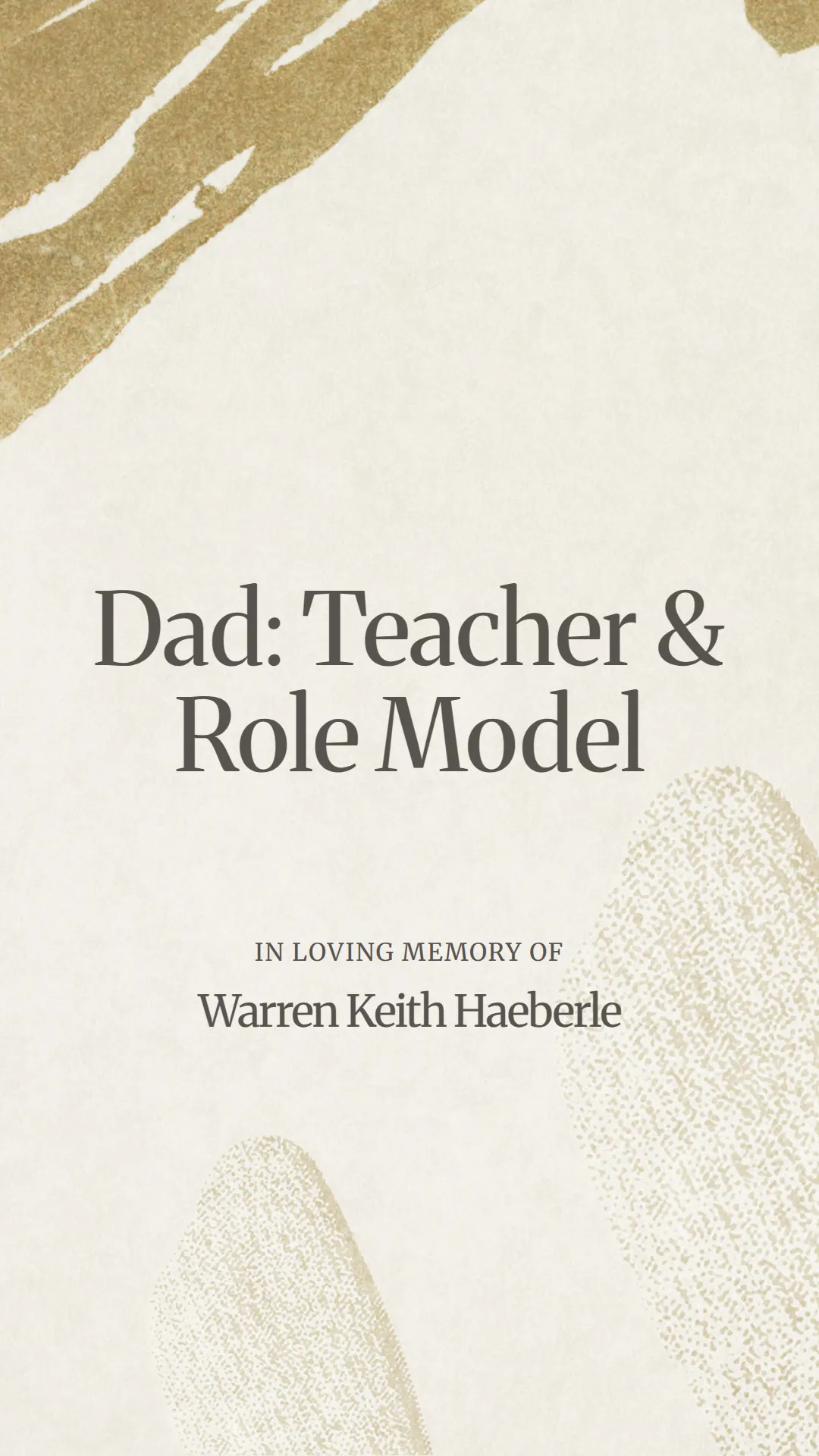 Dad: Teacher and Role Model