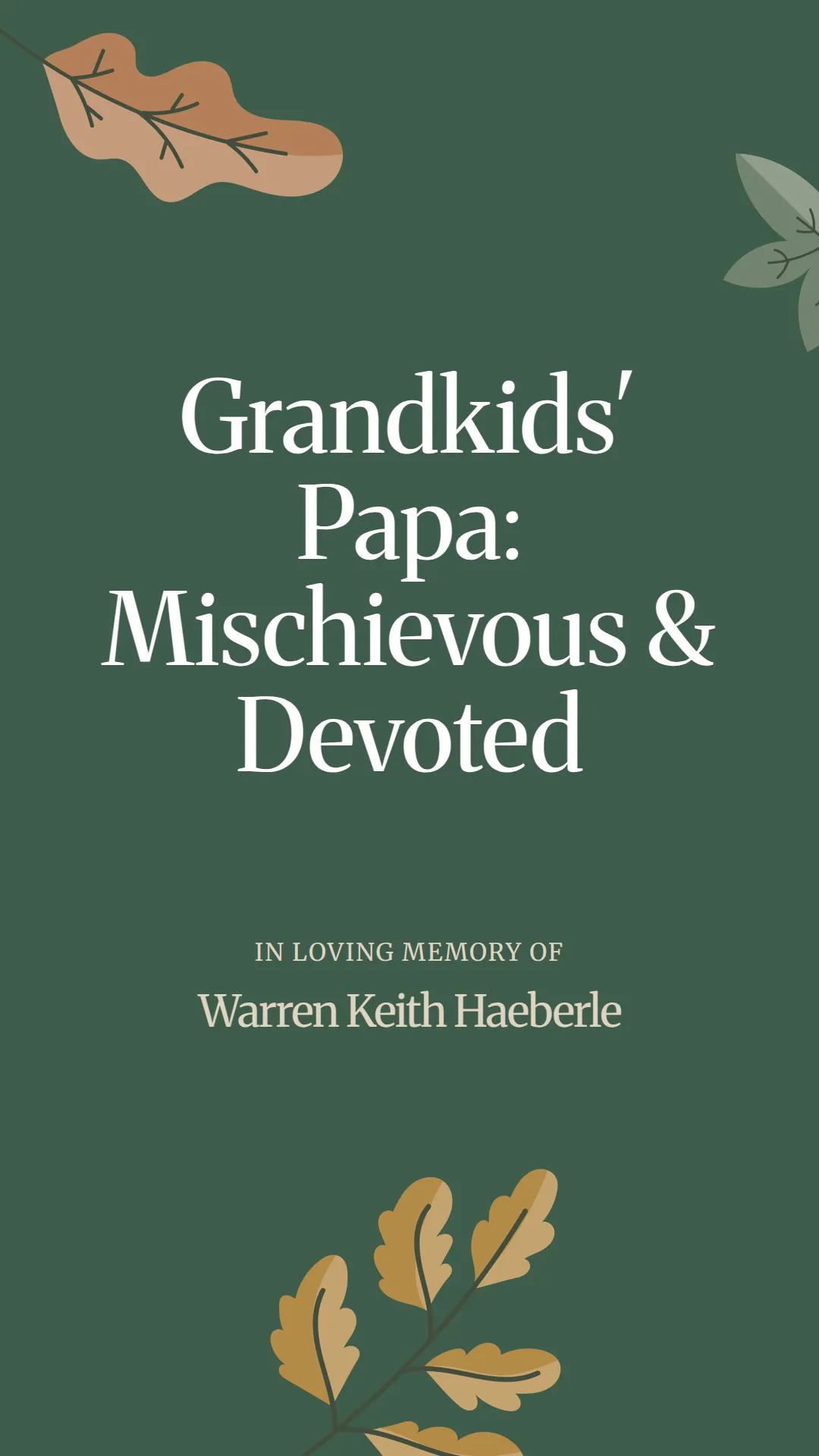 Grandkids' Papa: Mischievous and Devoted