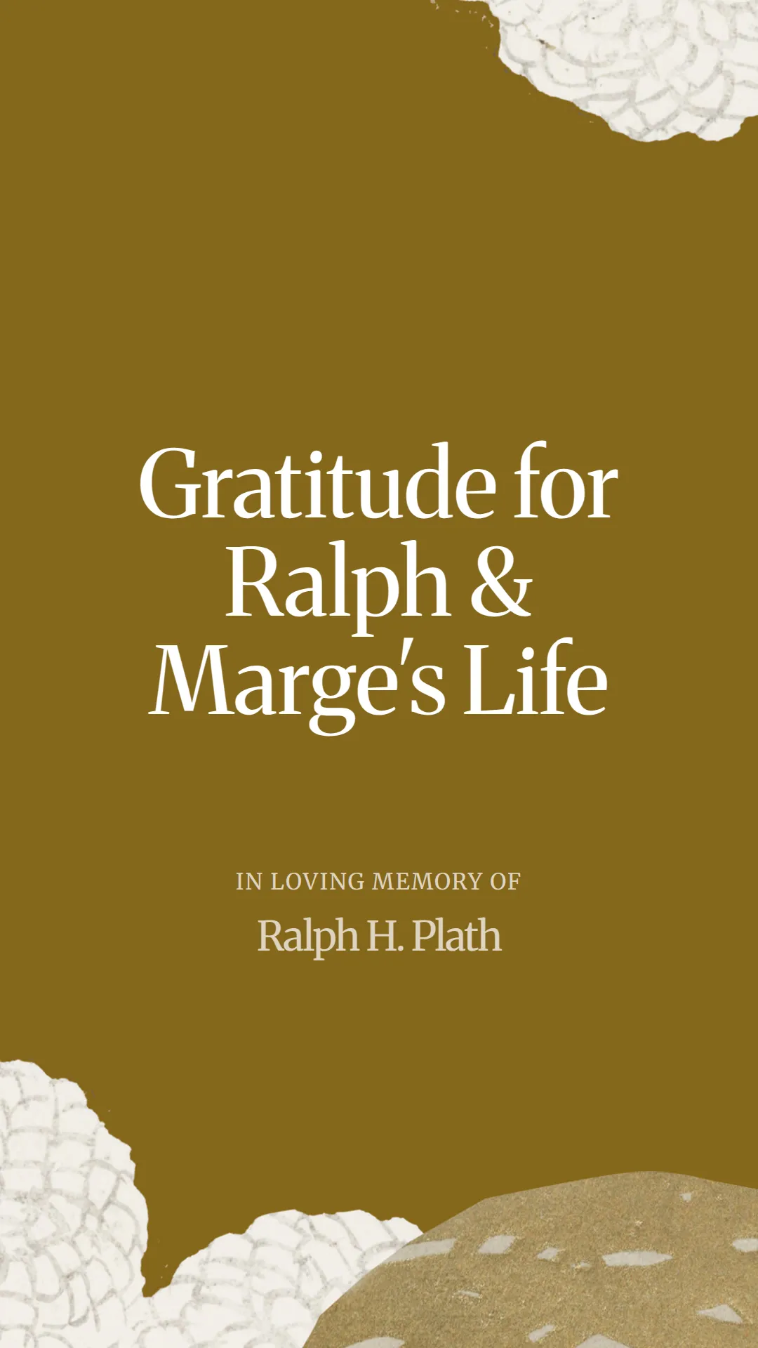 Gratitude for Ralph and Marge's Life