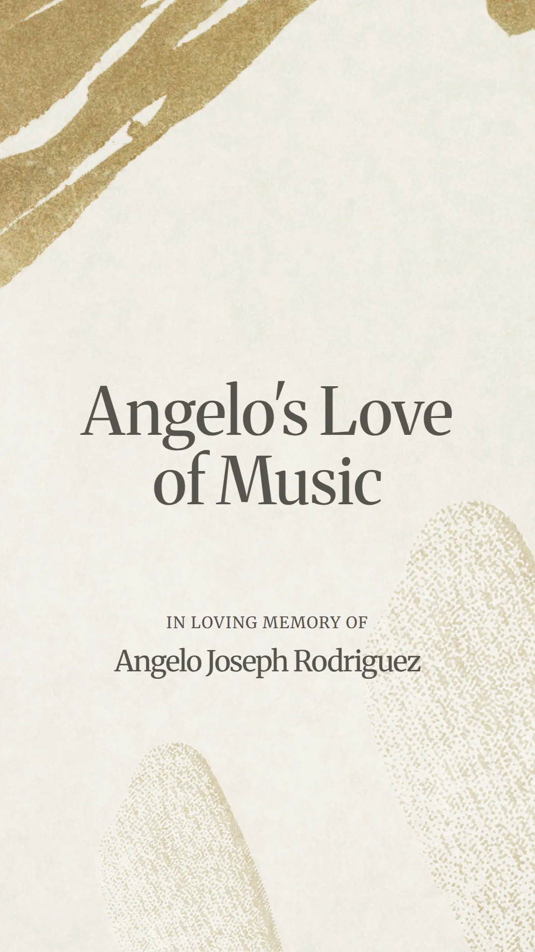 Angelo's Love of Music