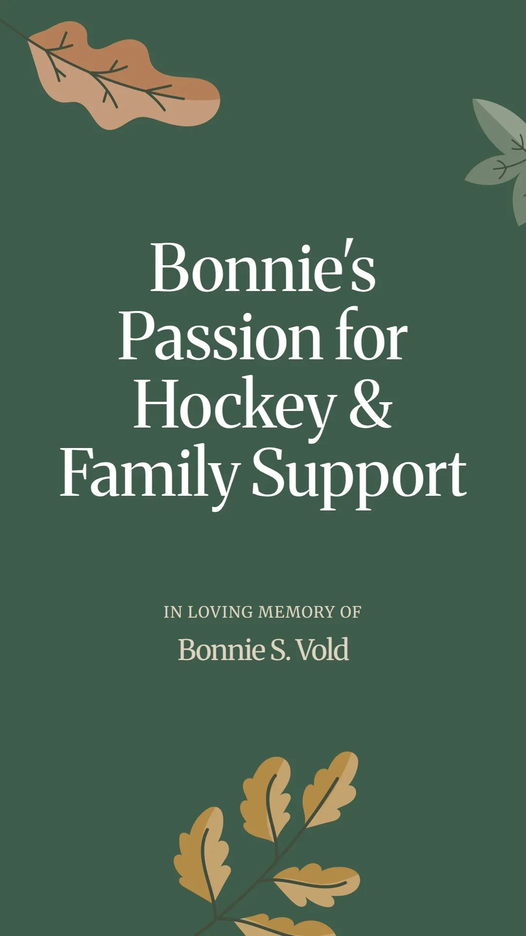 Bonnie's Passion for Hockey and Family Support