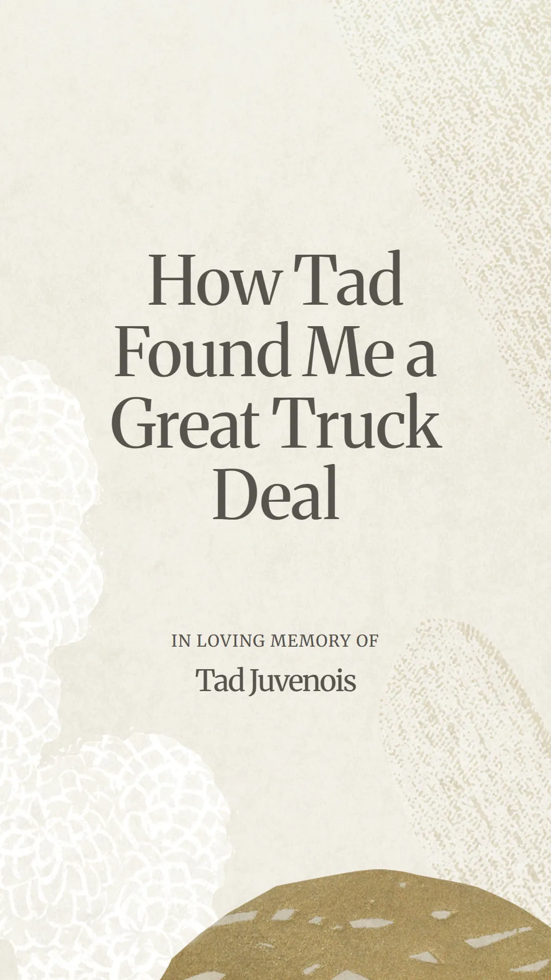 How Tad Found Me a Great Truck Deal
