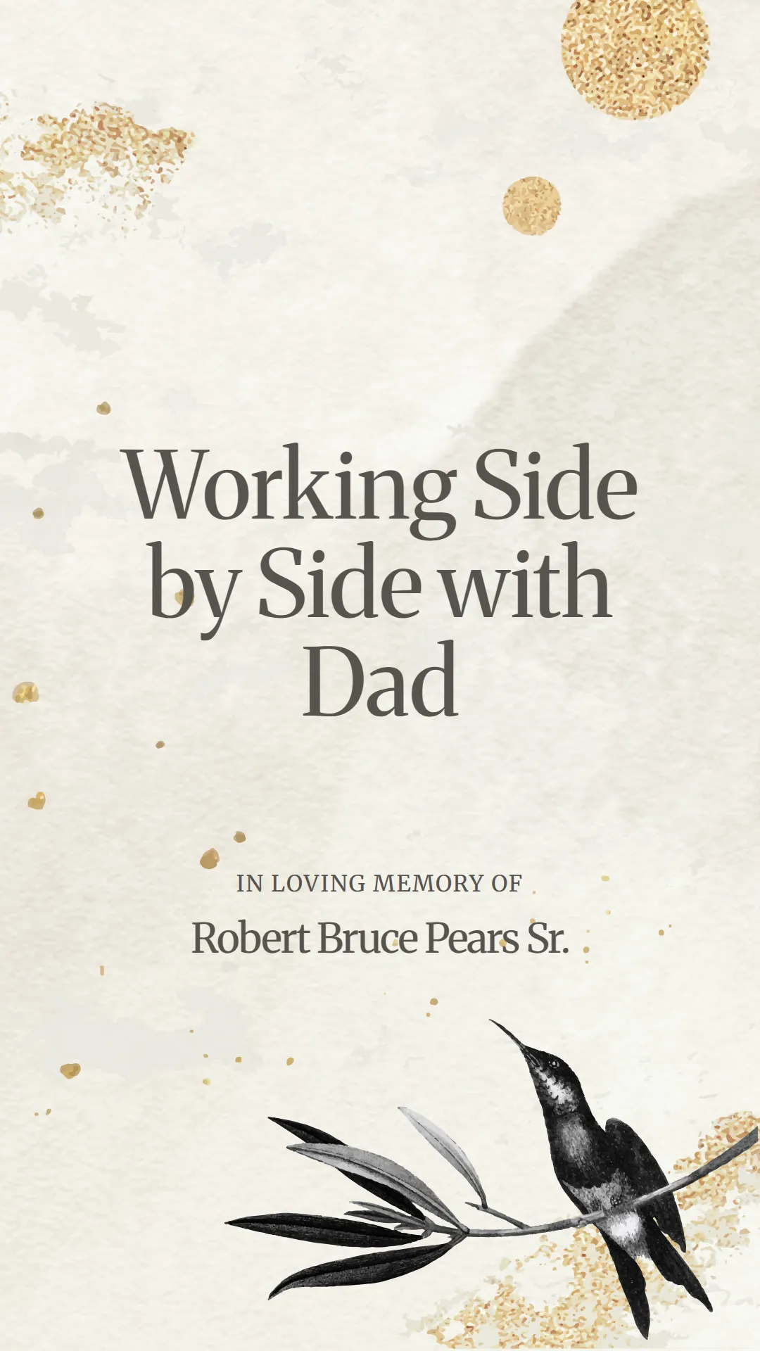 Working Side by Side with Dad