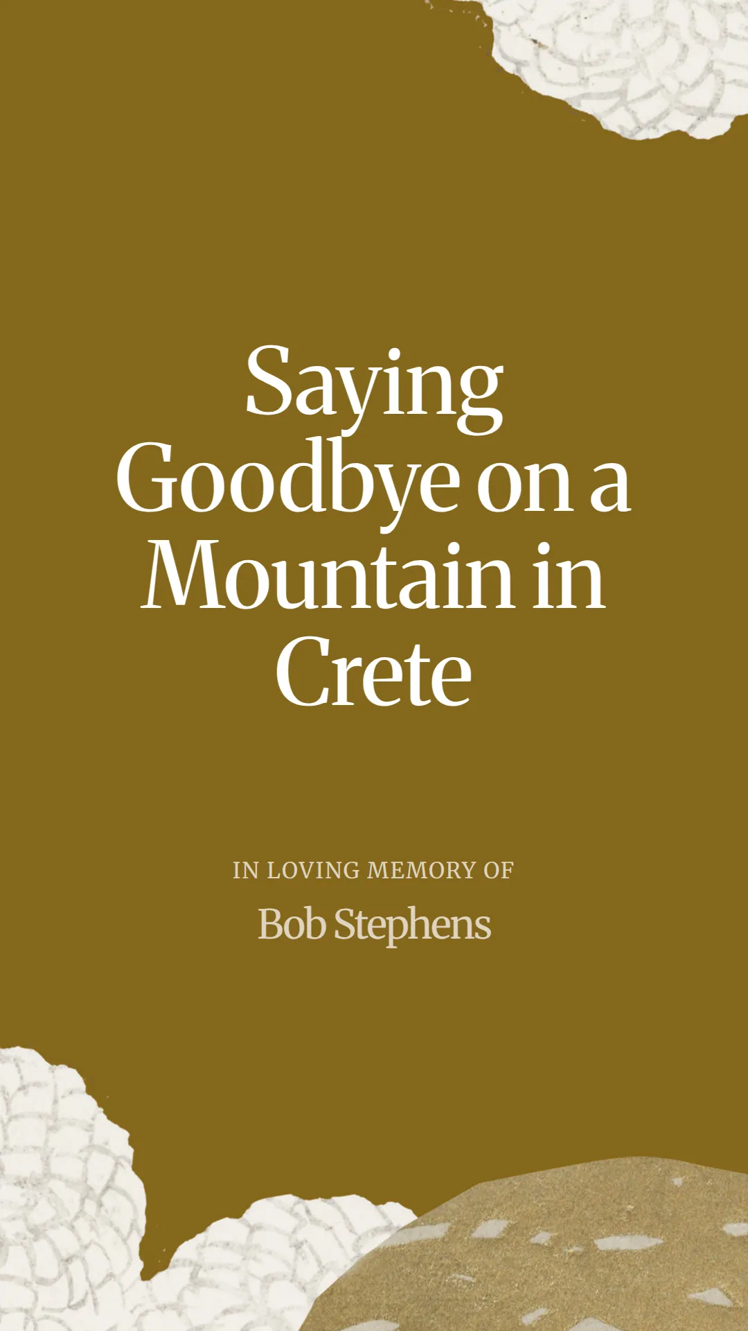 Saying Goodbye on a Mountain in Crete