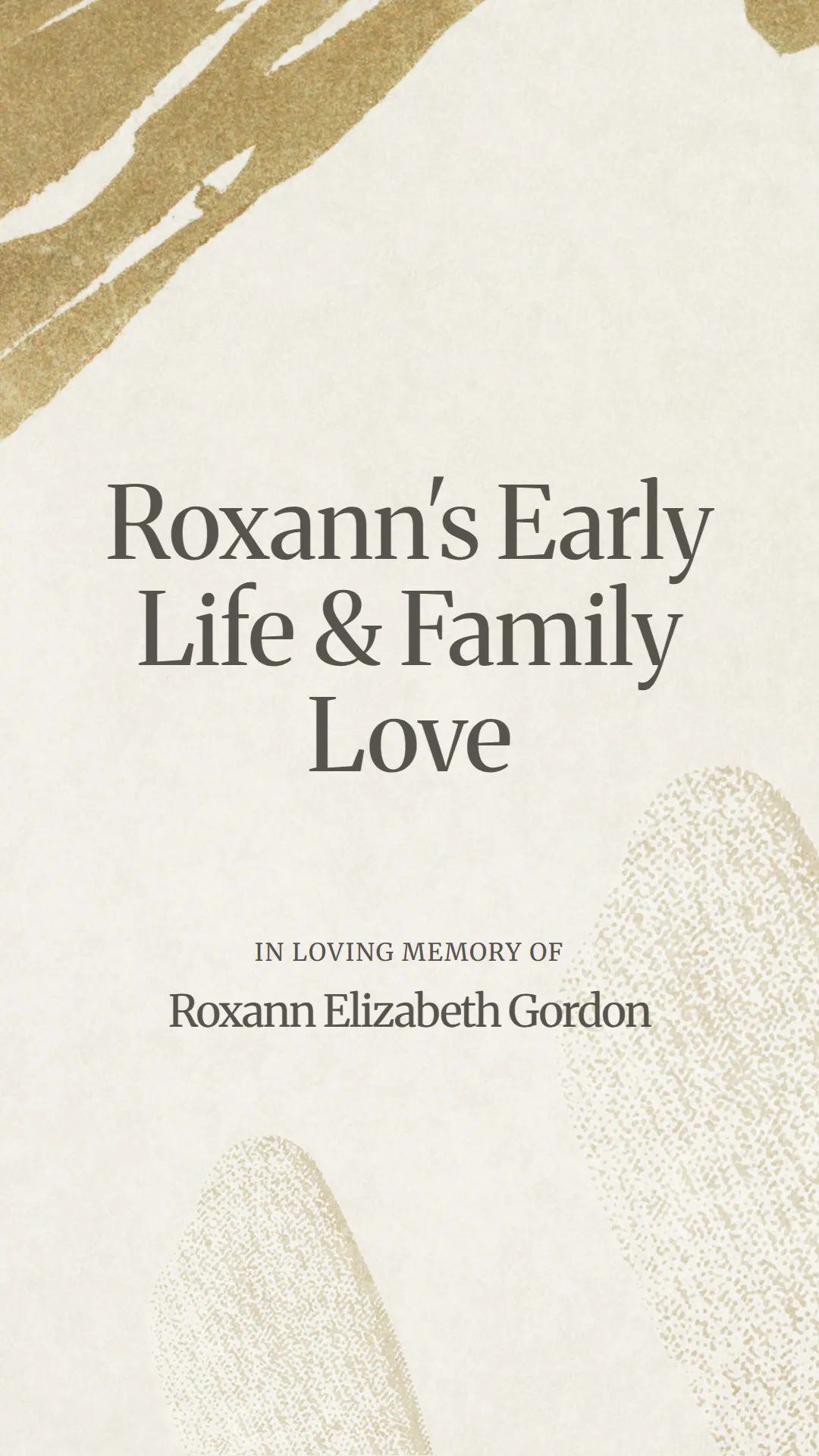 Roxann's Early Life and Family Love