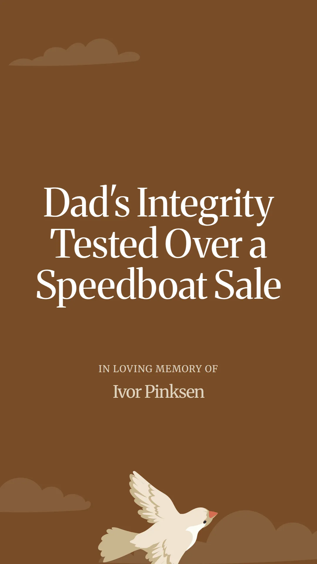 Dad's Integrity Tested Over a Speedboat Sale