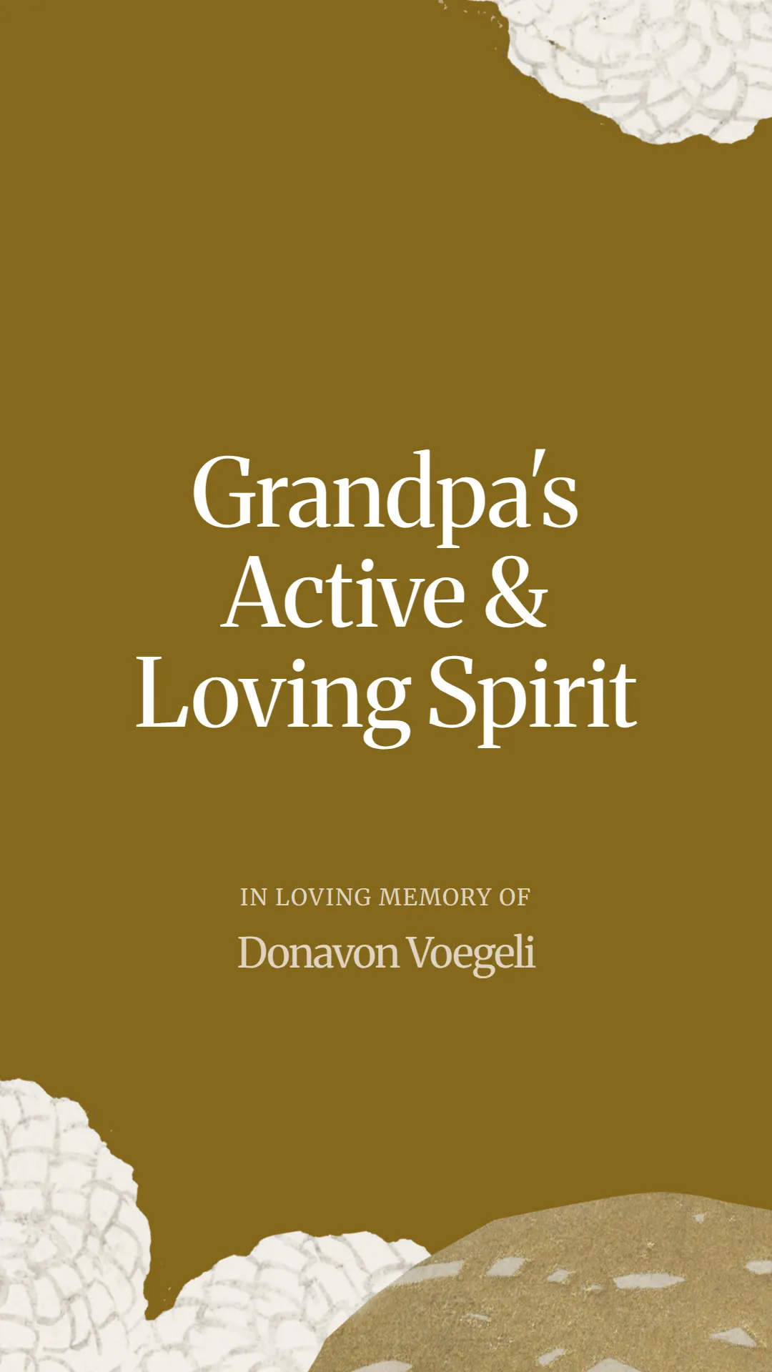 Grandpa's Active and Loving Spirit