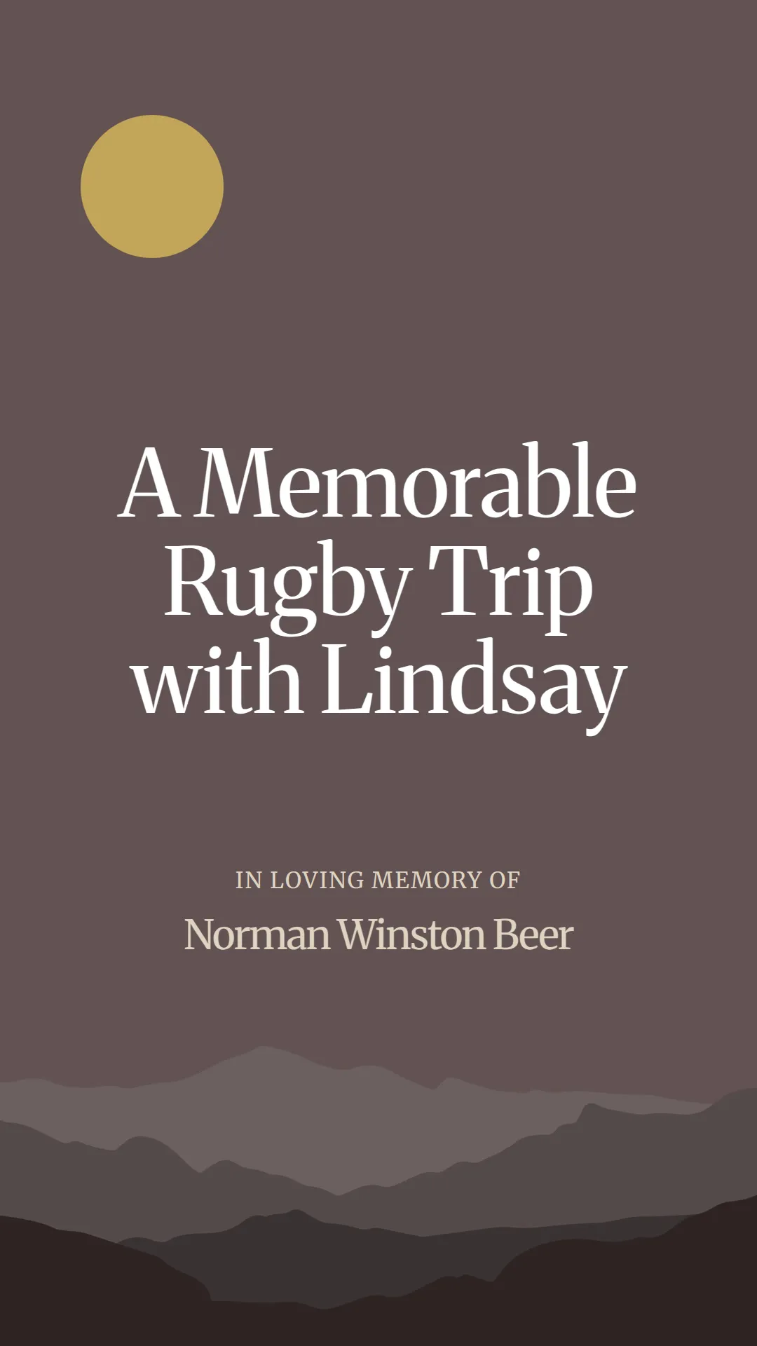 A Memorable Rugby Trip with Lindsay