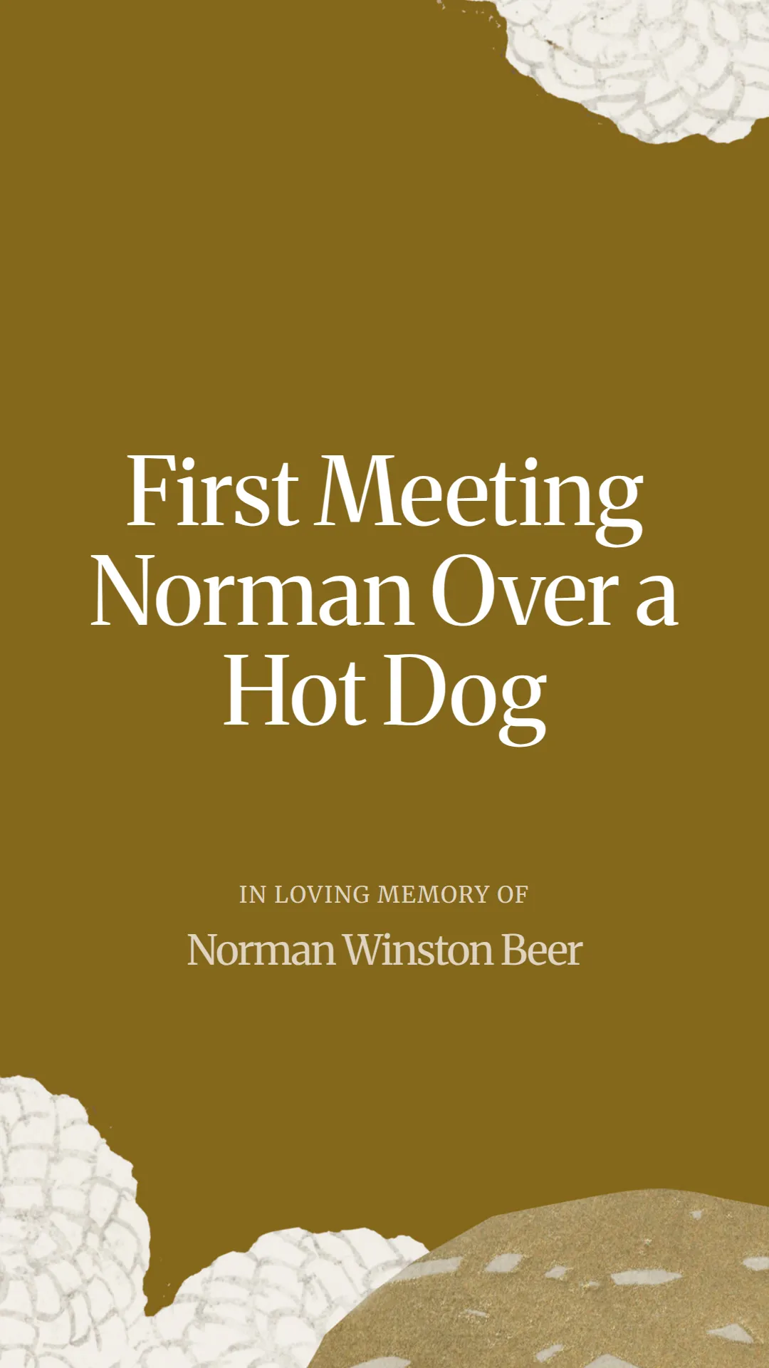 First Meeting Norman Over a Hot Dog