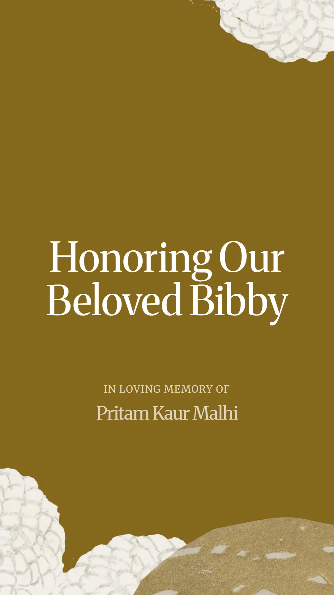 Honoring Our Beloved Bibby