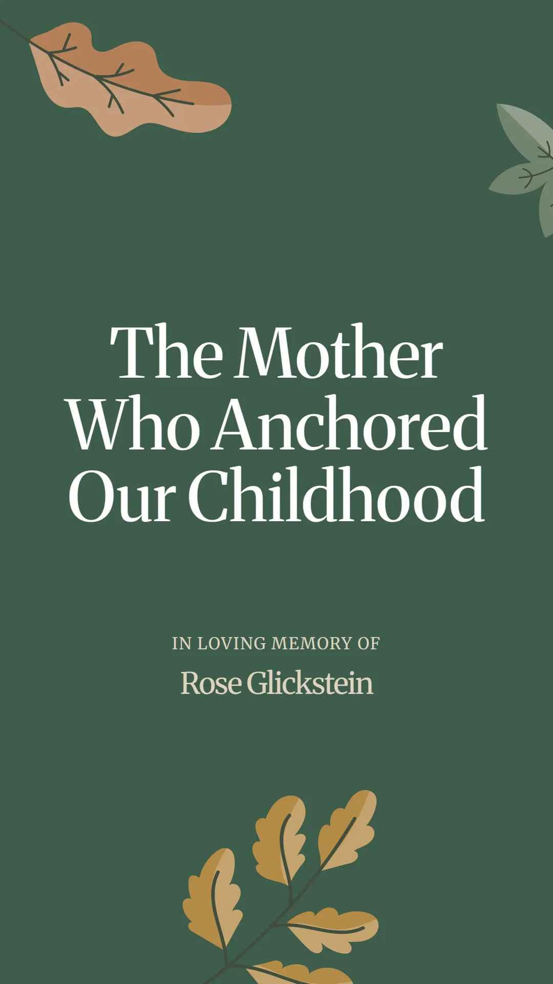 The Mother Who Anchored Our Childhood
