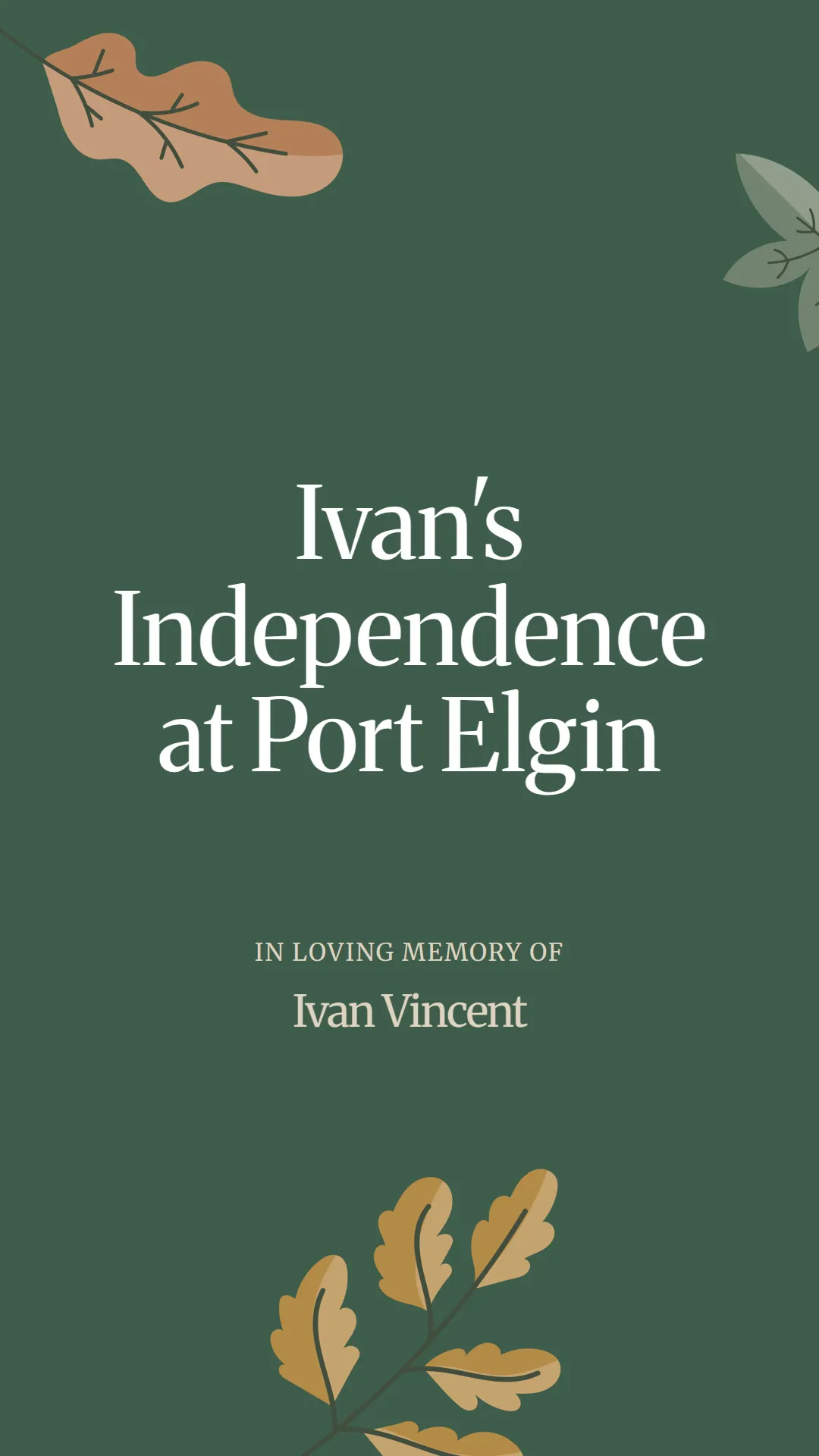 Ivan's Independence at Port Elgin