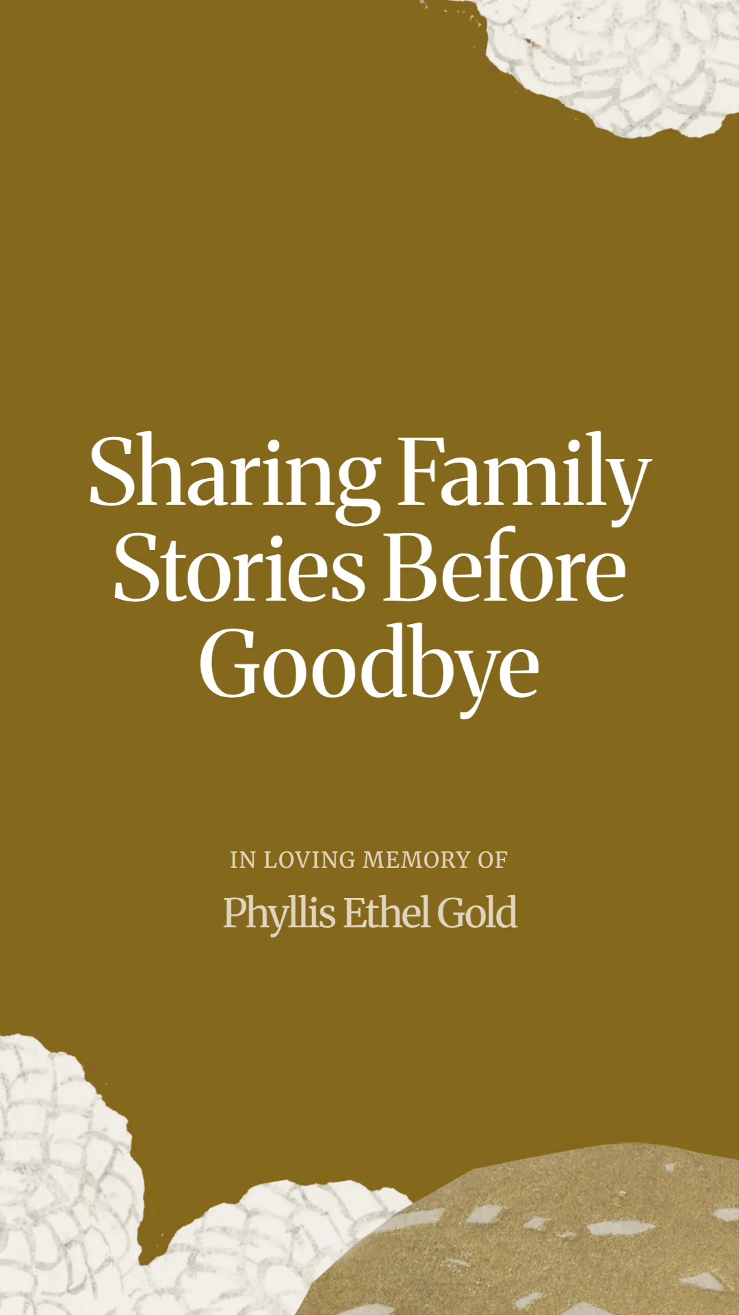 Sharing Family Stories Before Goodbye