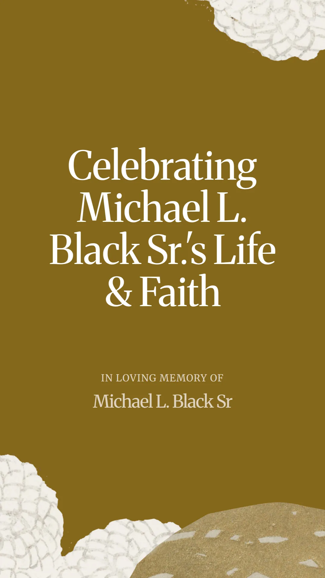 Celebrating Michael L. Black Sr.'s Life and Faith