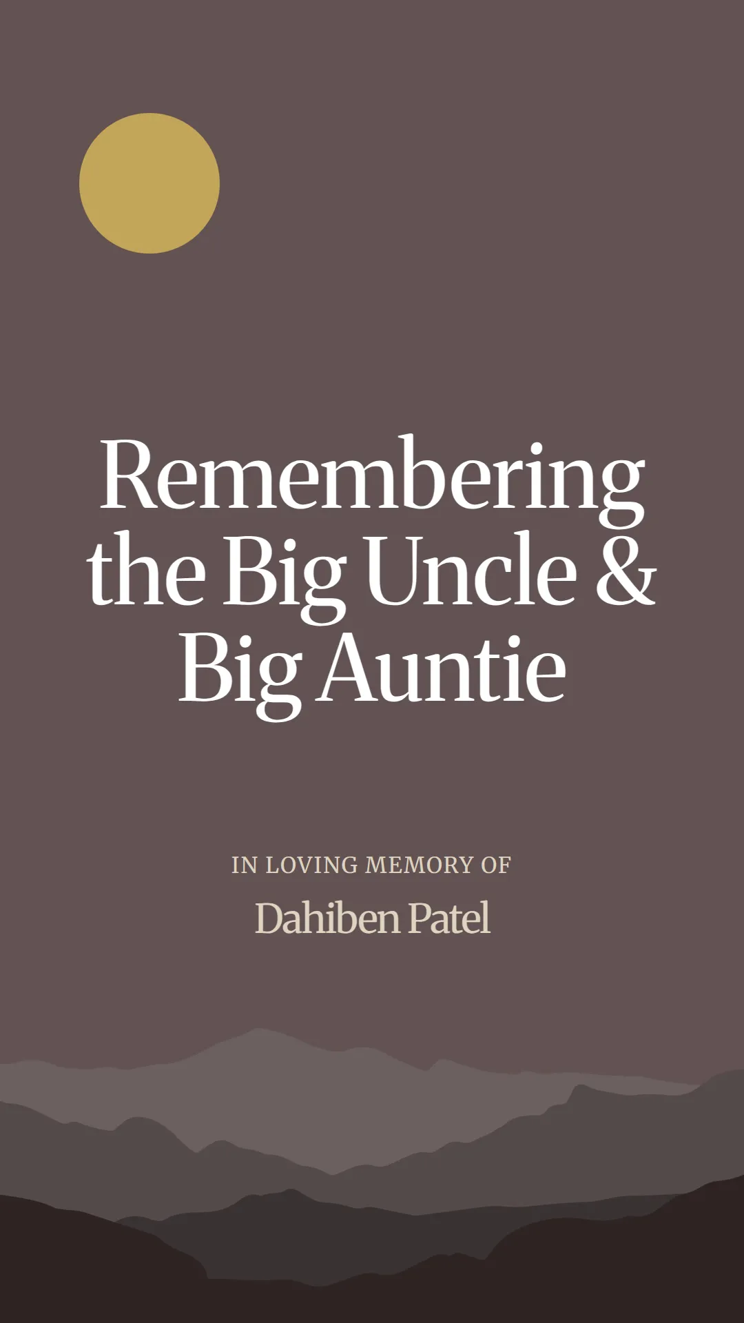 Remembering the Big Uncle and Big Auntie
