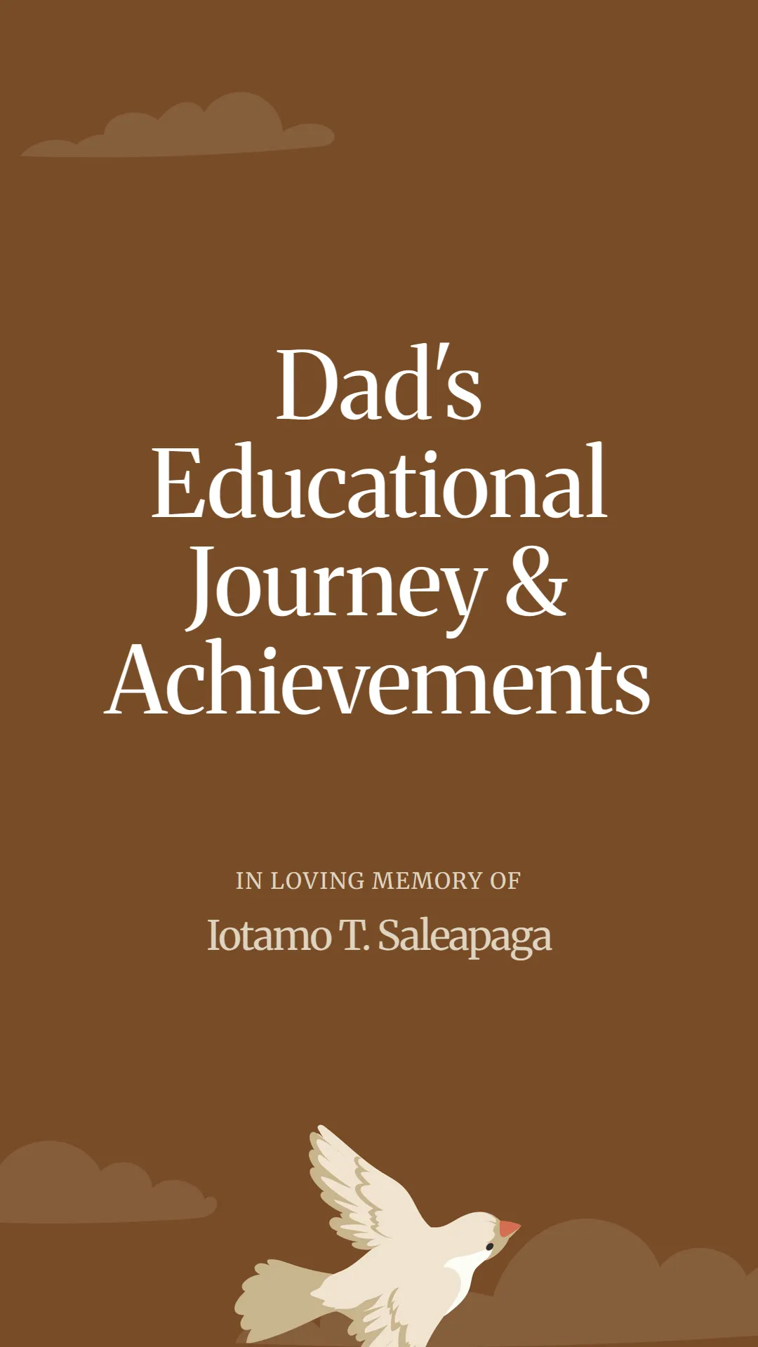 Dad's Educational Journey and Achievements