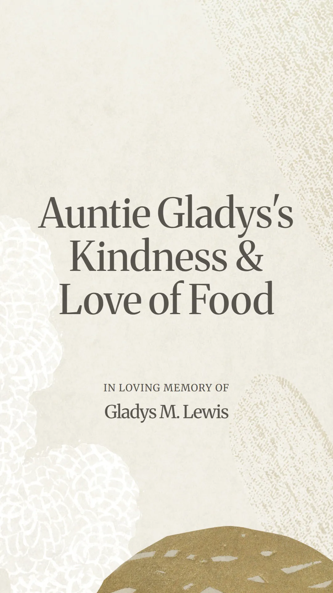 Auntie Gladys's Kindness and Love of Food