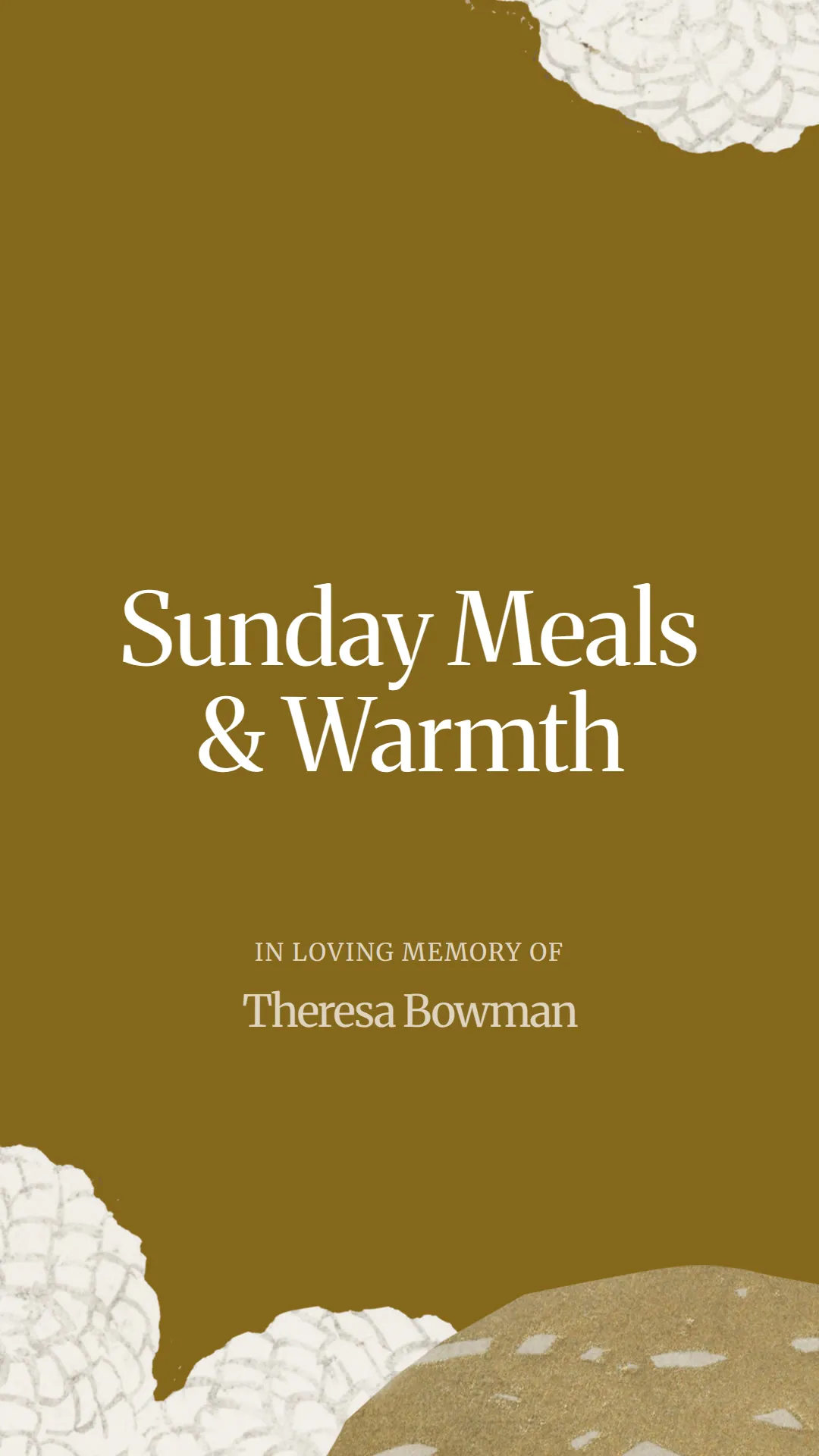 Sunday Meals and Warmth