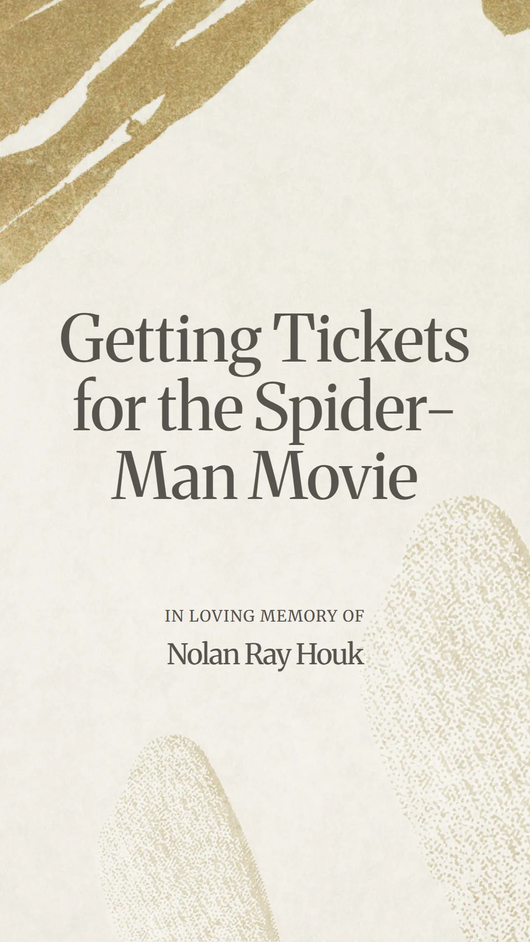 Getting Tickets for the Spider-Man Movie