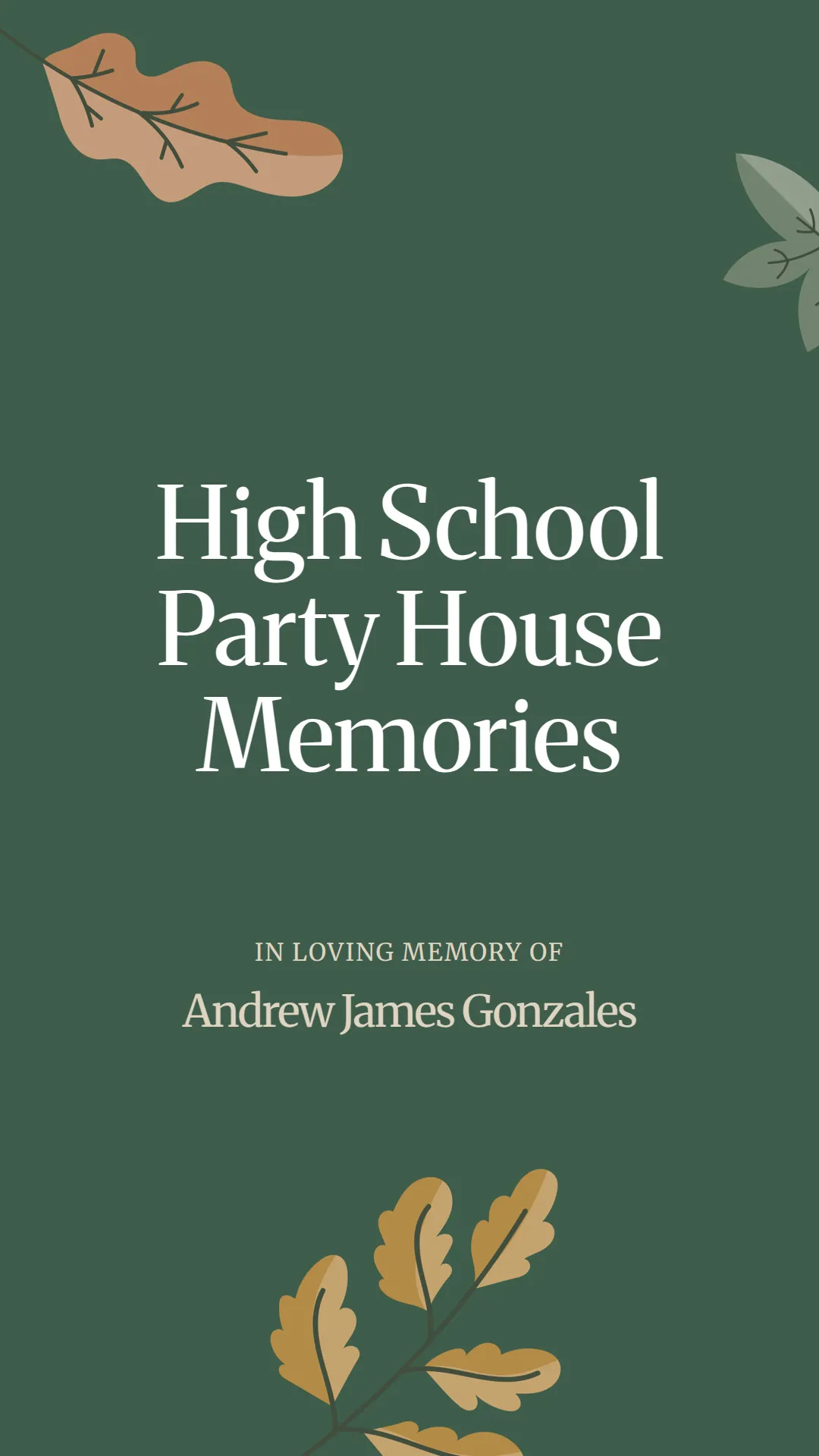 High School Party House Memories