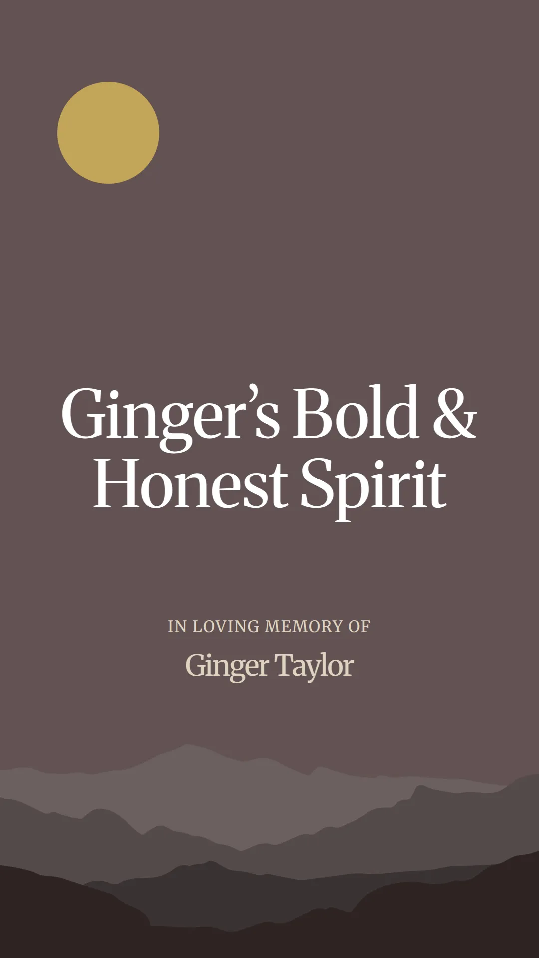 Ginger’s Bold and Honest Spirit