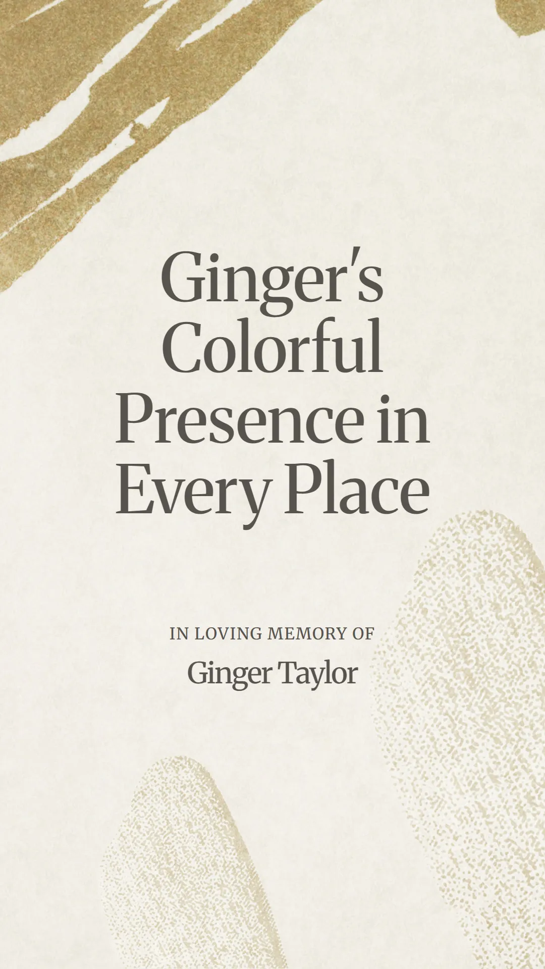 Ginger's Colorful Presence in Every Place