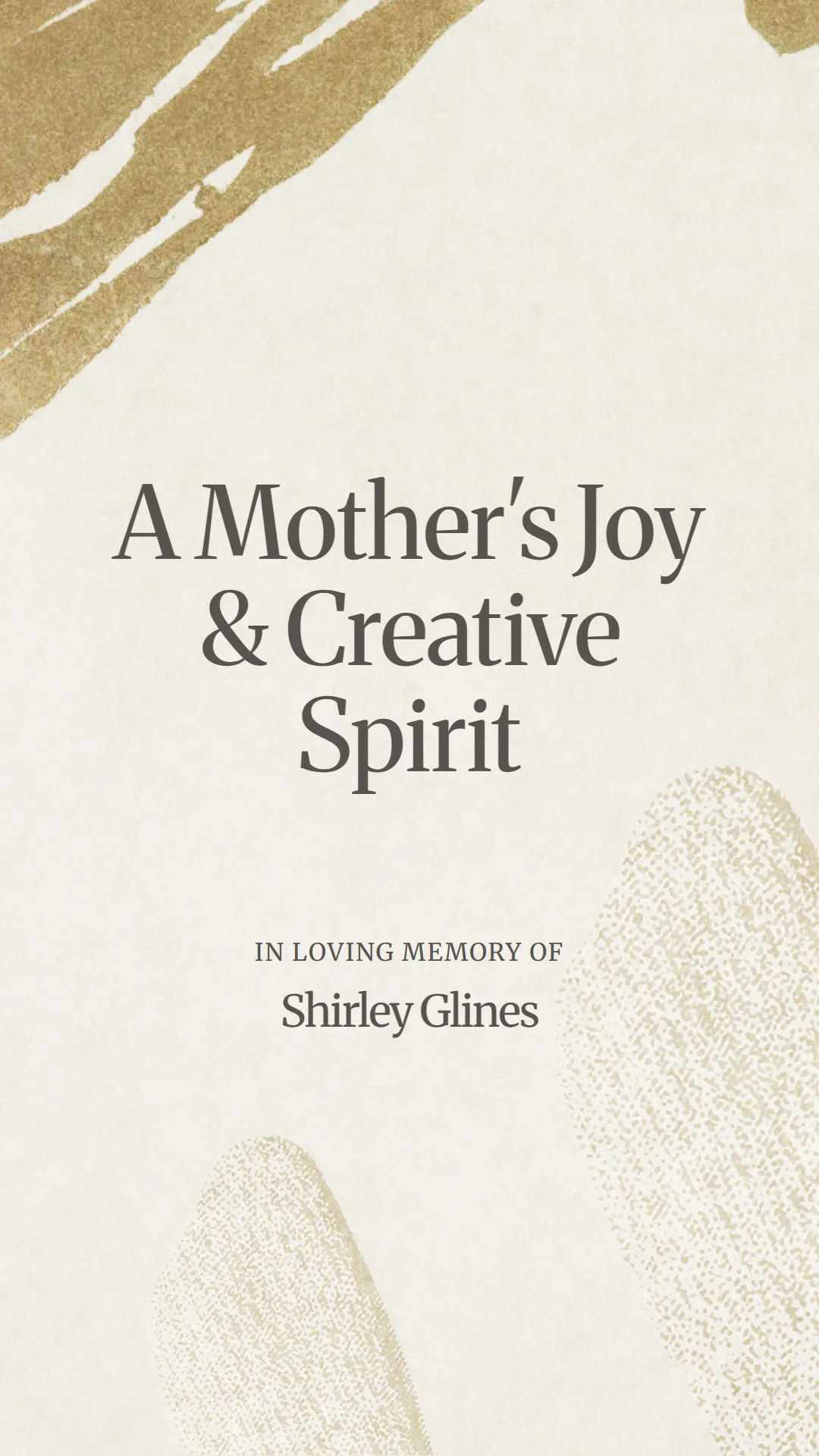 A Mother's Joy and Creative Spirit