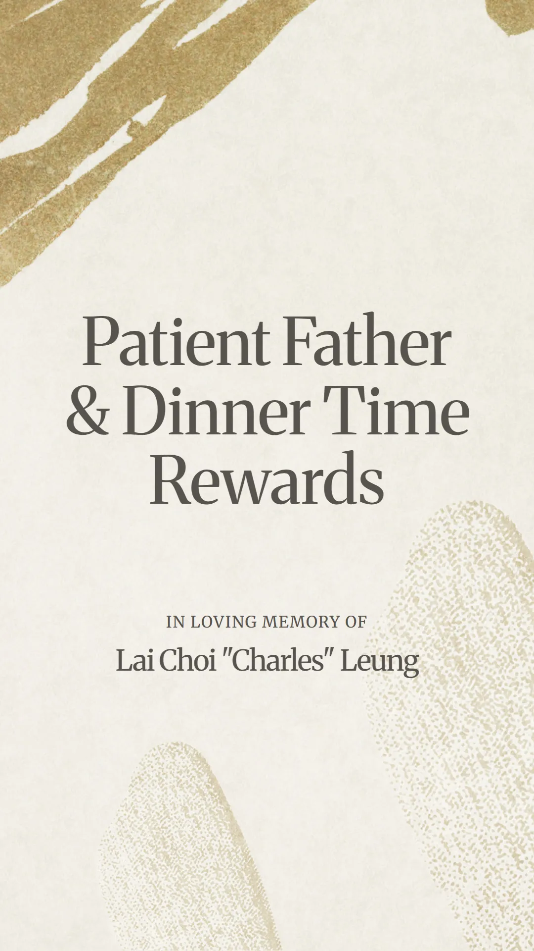 Patient Father and Dinner Time Rewards