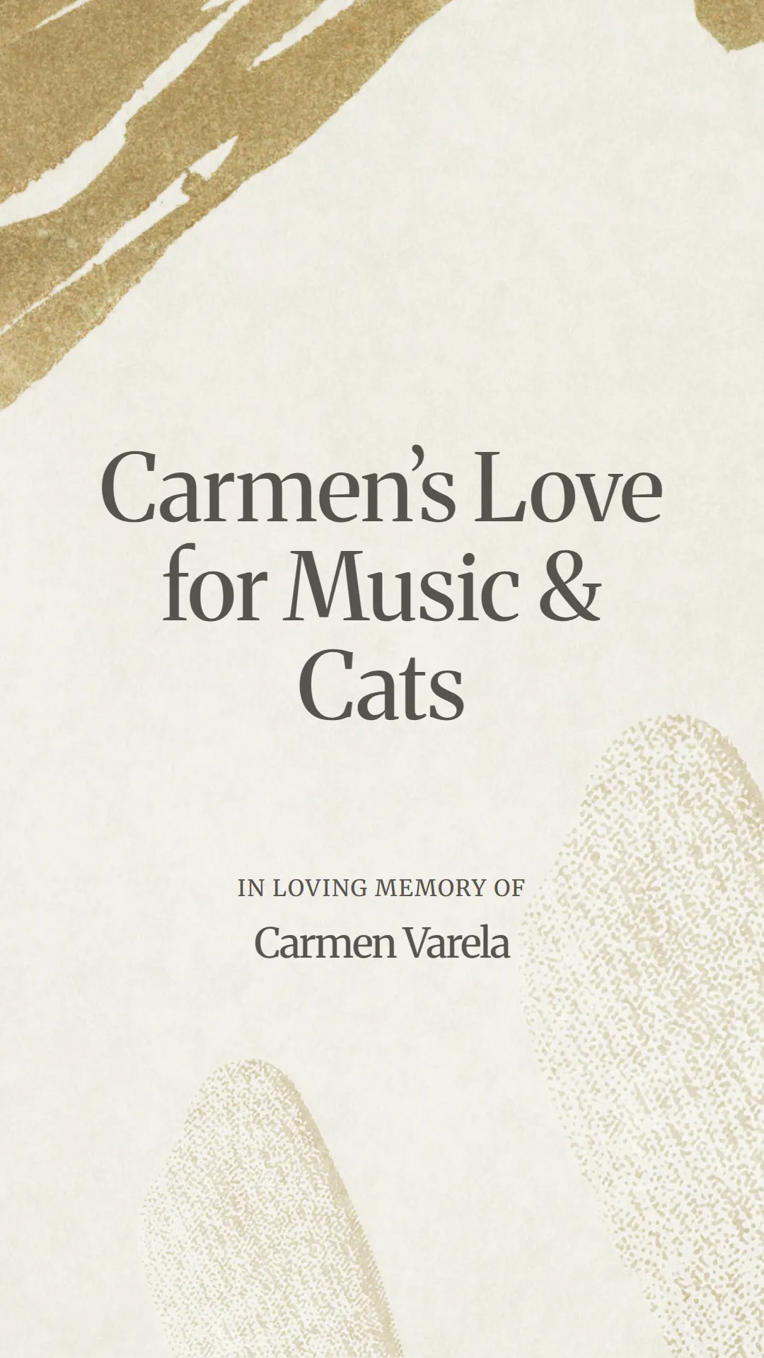 Carmen’s Love for Music and Cats
