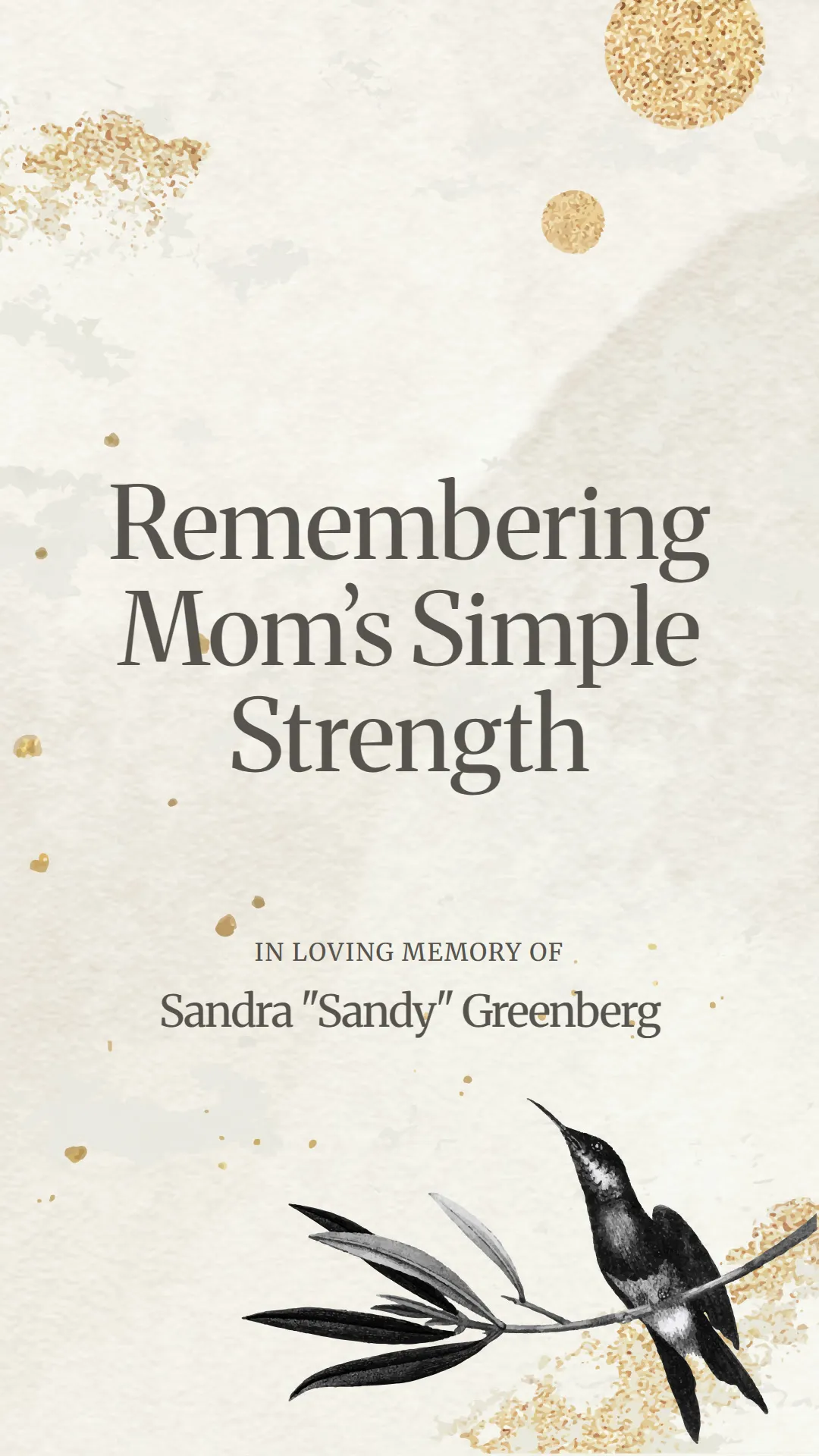 Remembering Mom’s Simple Strength