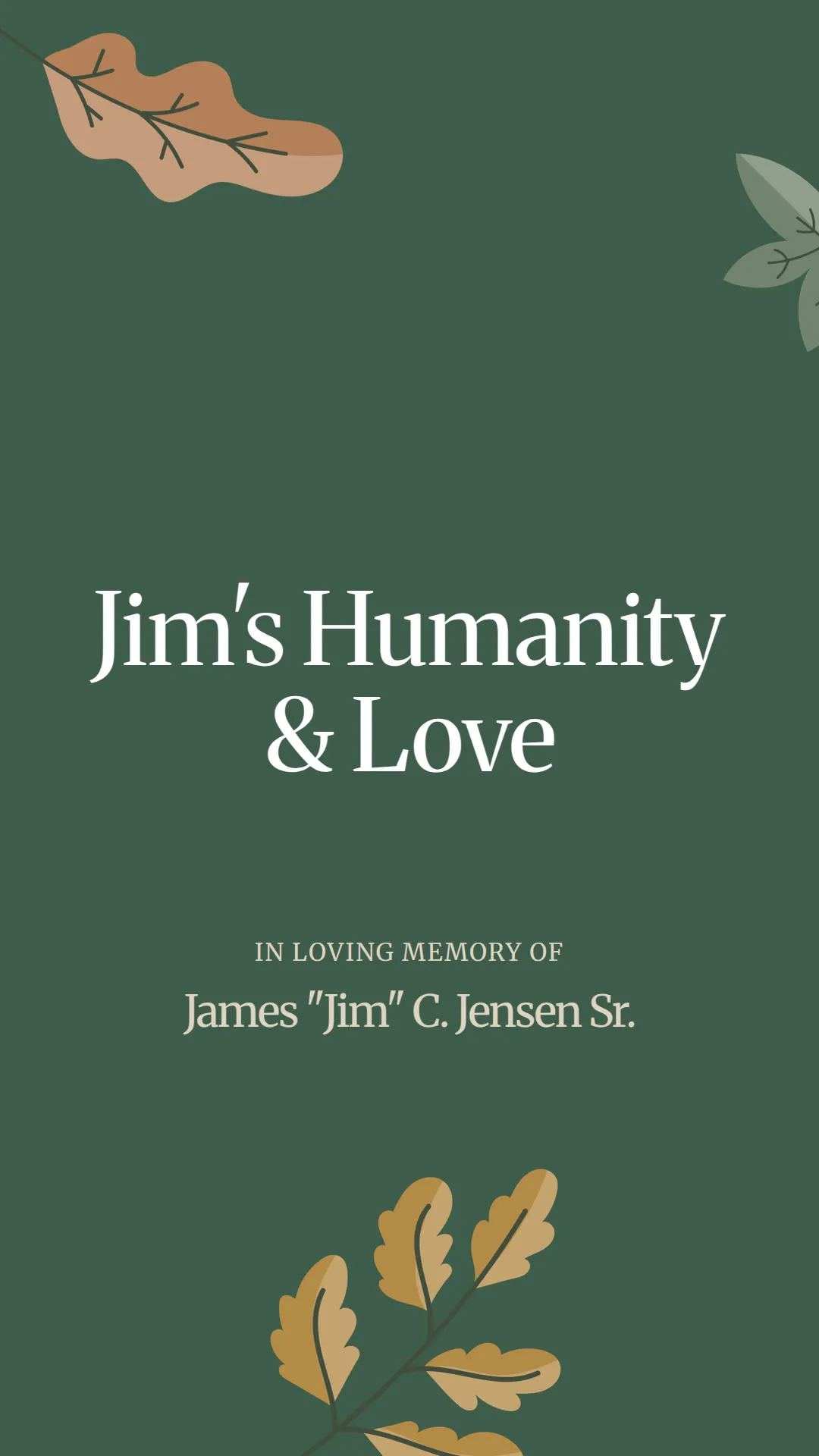 Jim's Humanity and Love