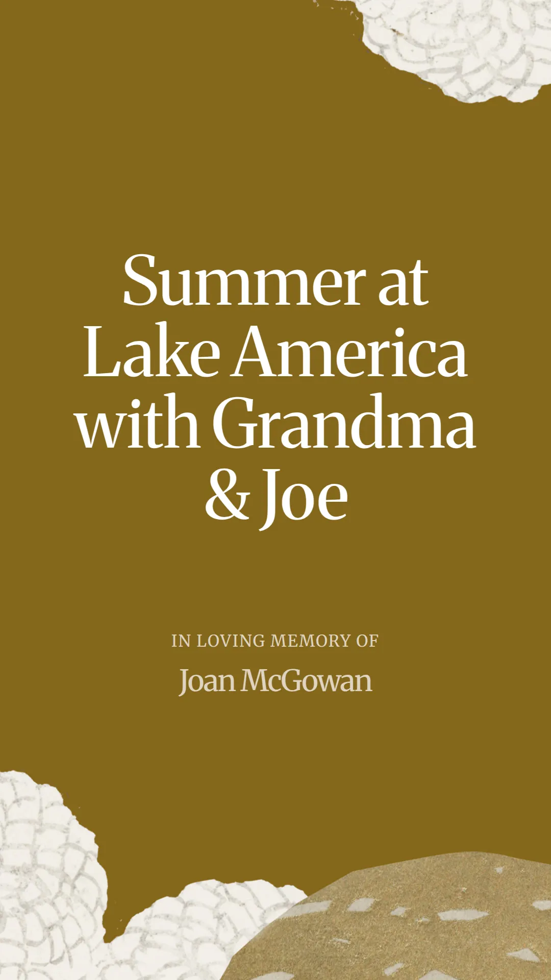 Summer at Lake America with Grandma and Joe