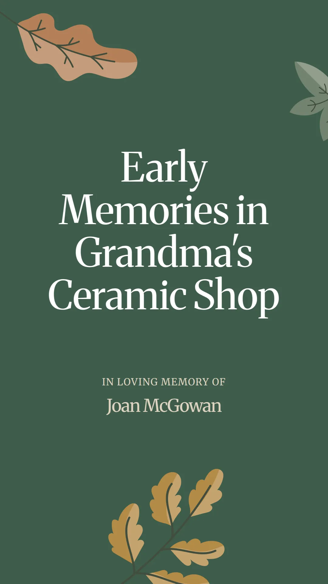 Early Memories in Grandma's Ceramic Shop