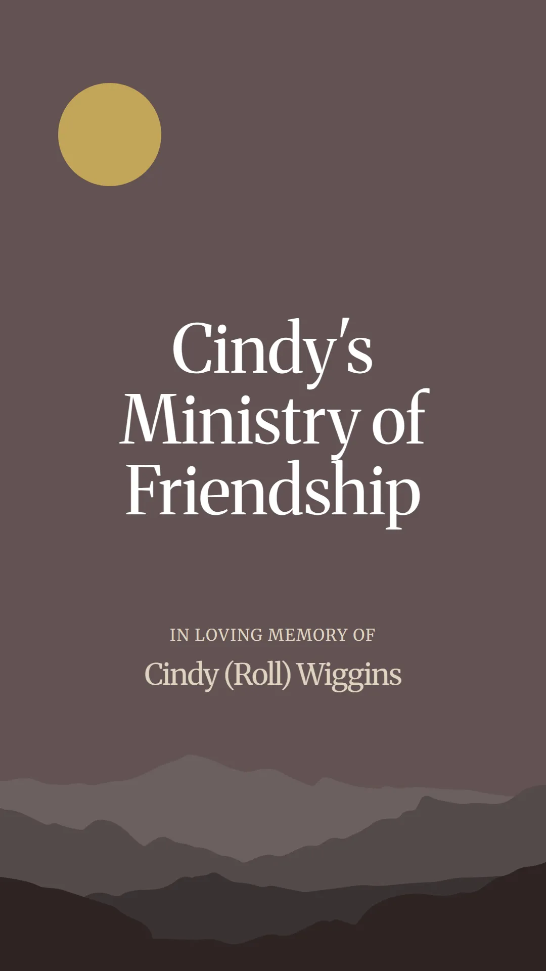 Cindy's Ministry of Friendship