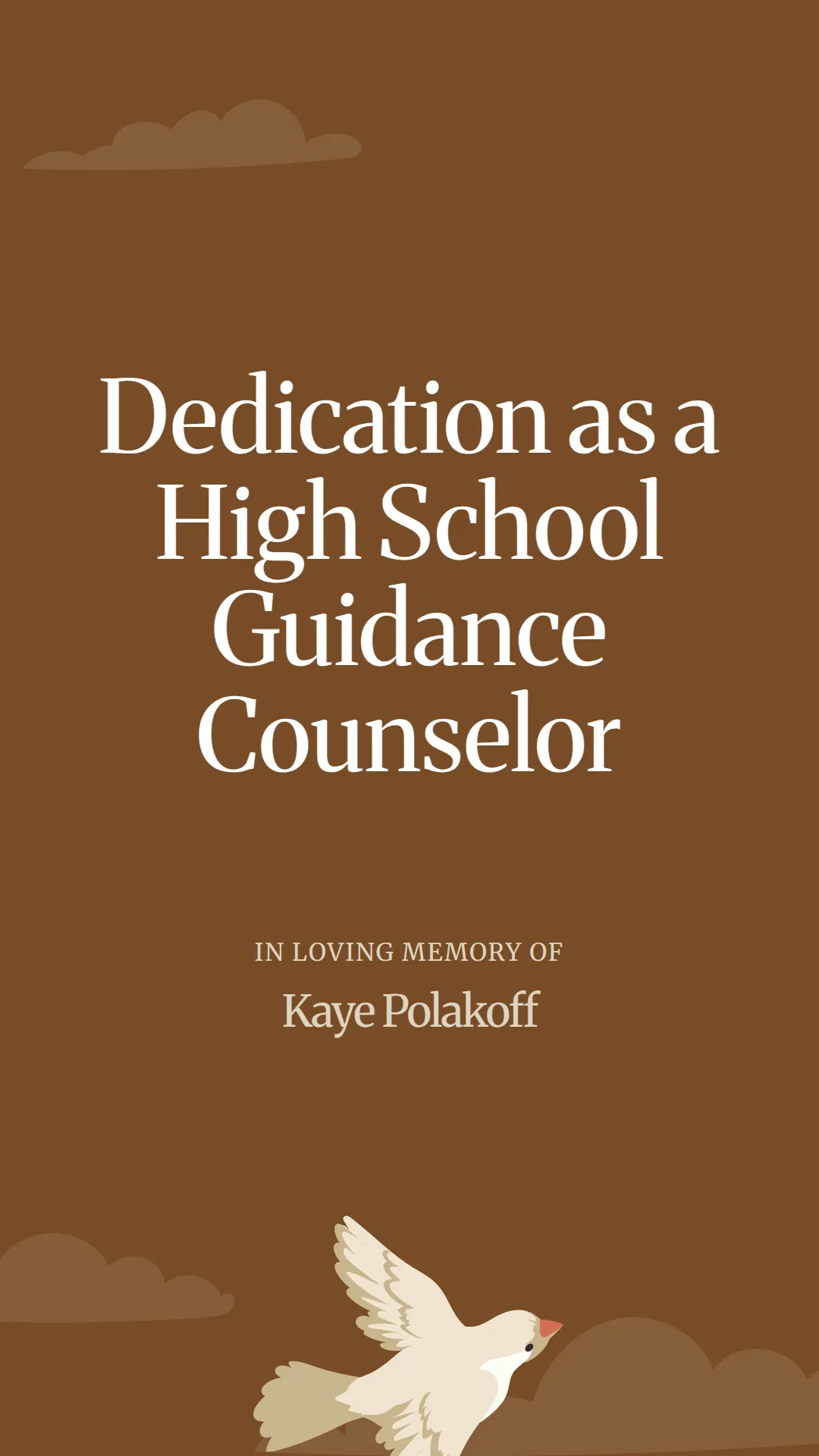 Dedication as a High School Guidance Counselor